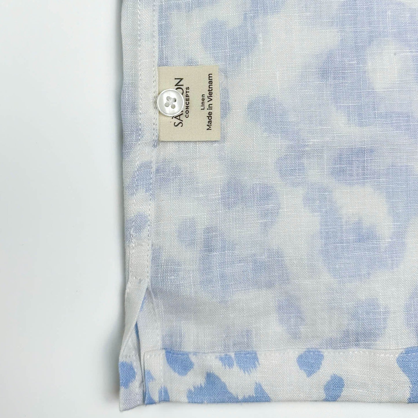 Sky Leopard - 100% Linen Hawaiian Shirt