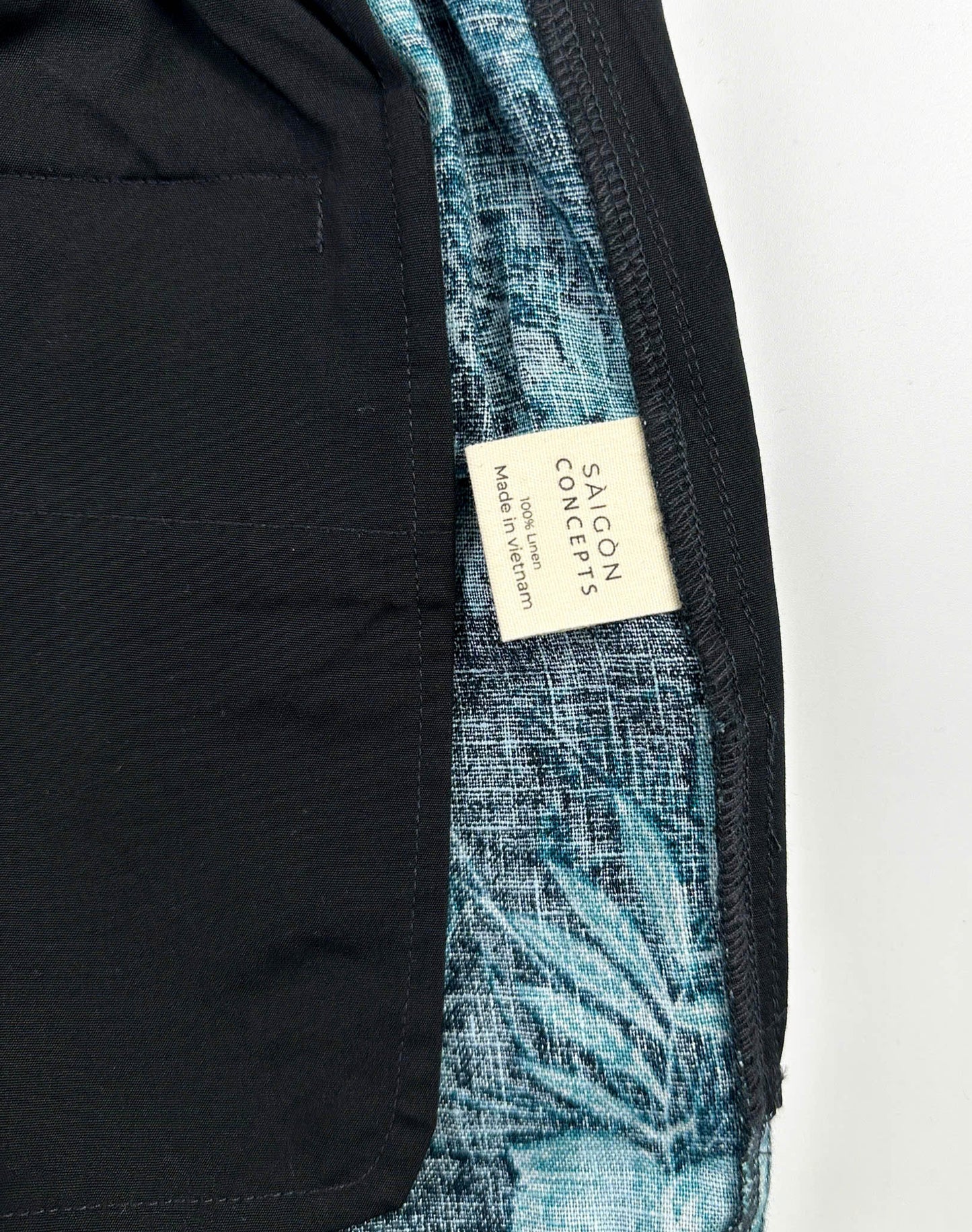 100% Linen Riviera Short - Mystic Garden