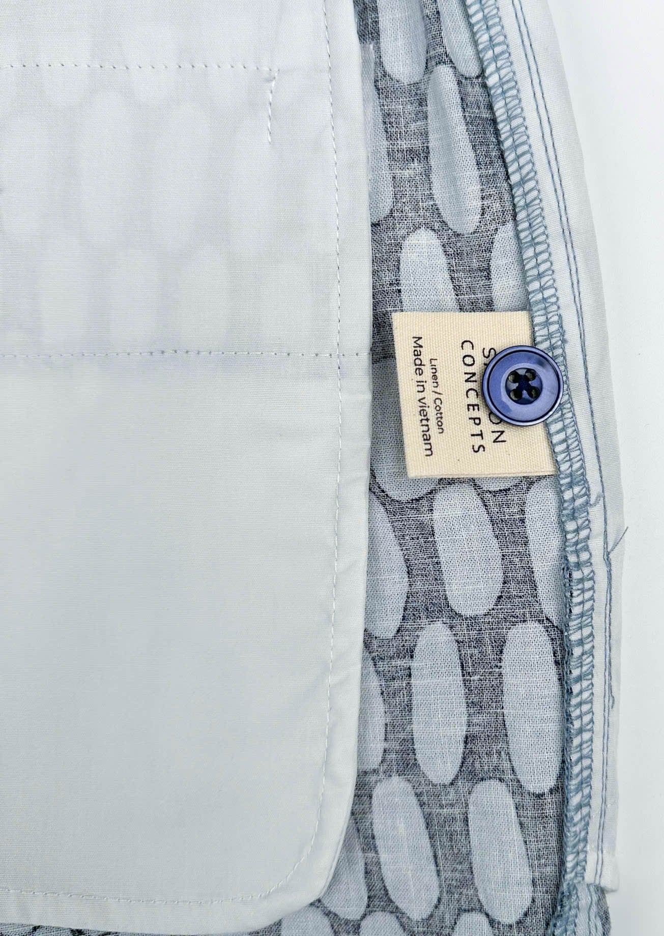 Linen/Cotton Cabana Short - Ocean Pepples