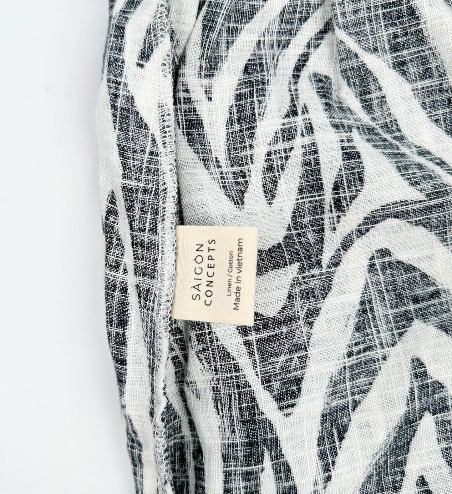 Zebra Print - Linen-Cotton - Wide Leg Pants