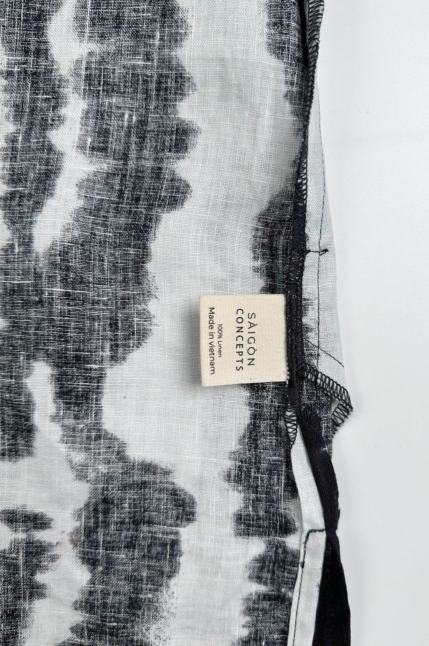 Brush Ink Echo – 100% Linen Reversible Mini Dress