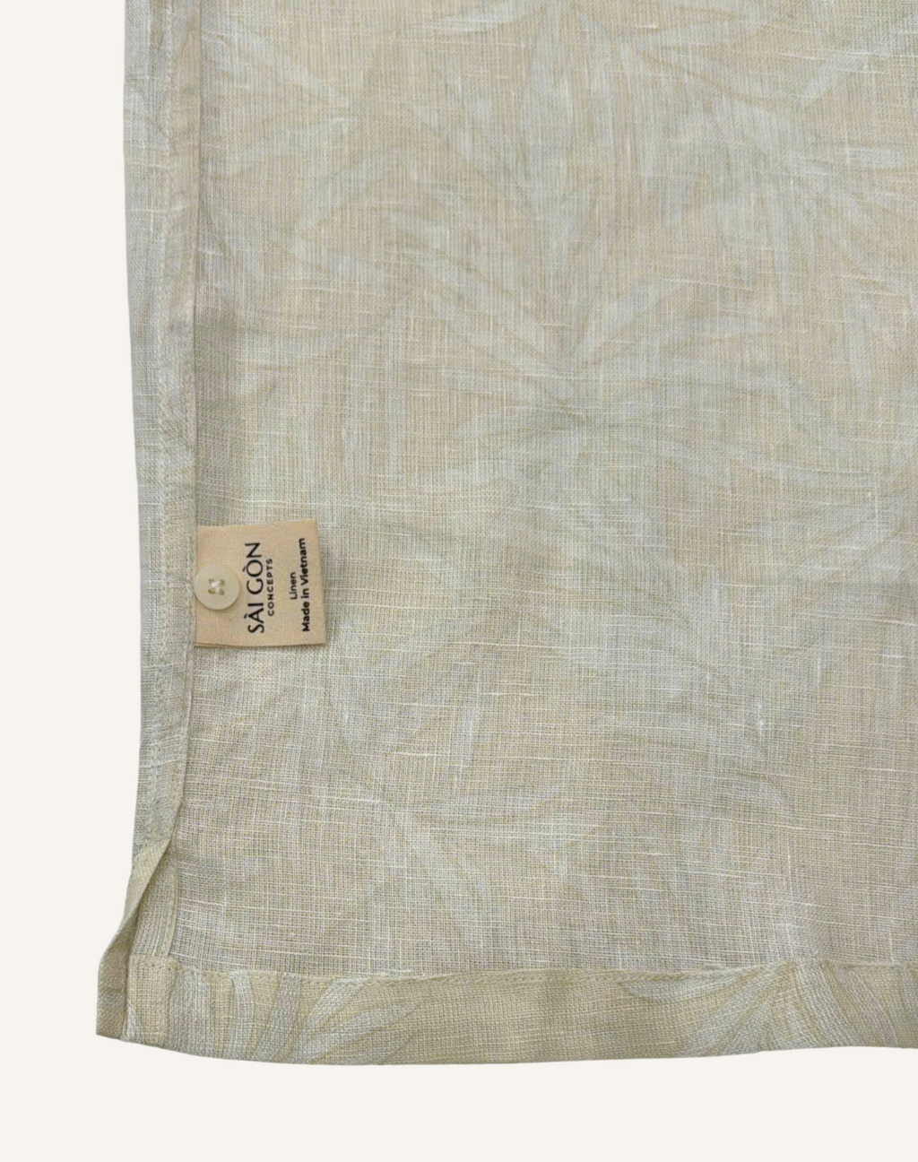 Ivory Palm - Linen Hawaiian Shirt