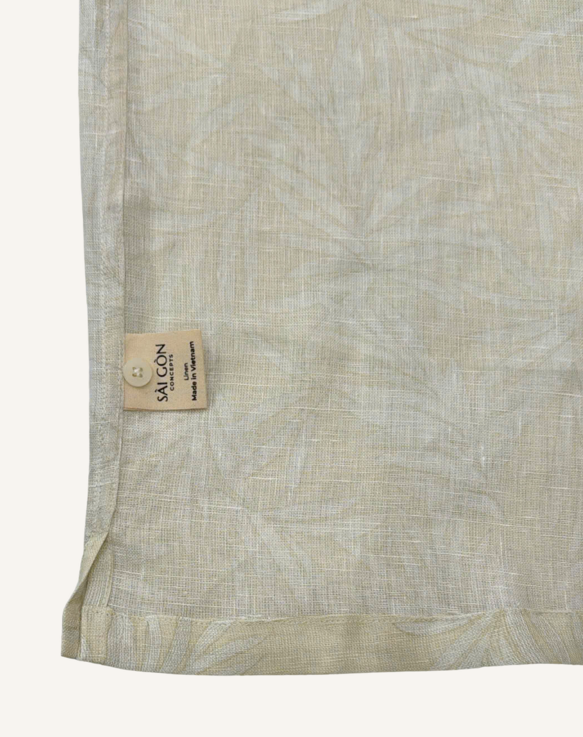 Ivory Palm - Linen Hawaiian Shirt