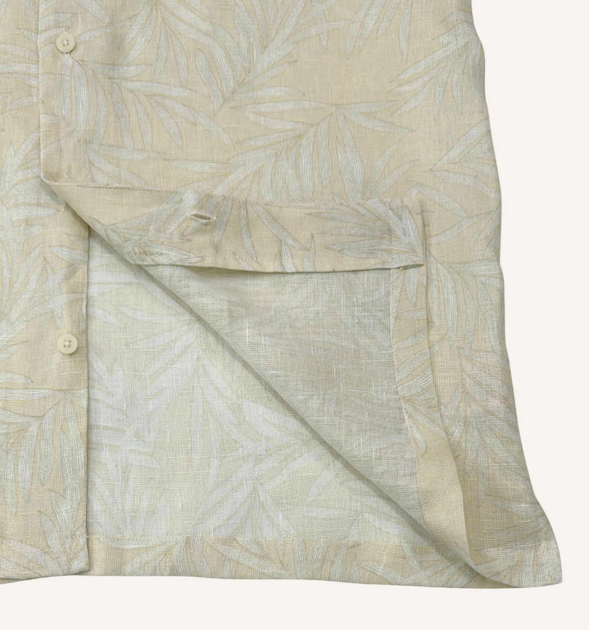 Ivory Palm - Linen Hawaiian Shirt