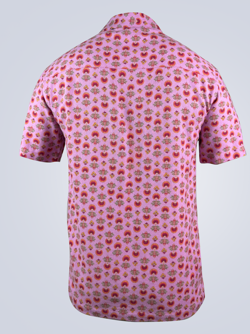 Pink Peacock - 100% Linen - Hawaiian Shirt