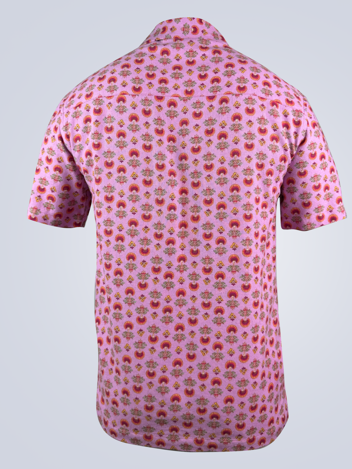 Pink Peacock Hawaii-style linen shirt