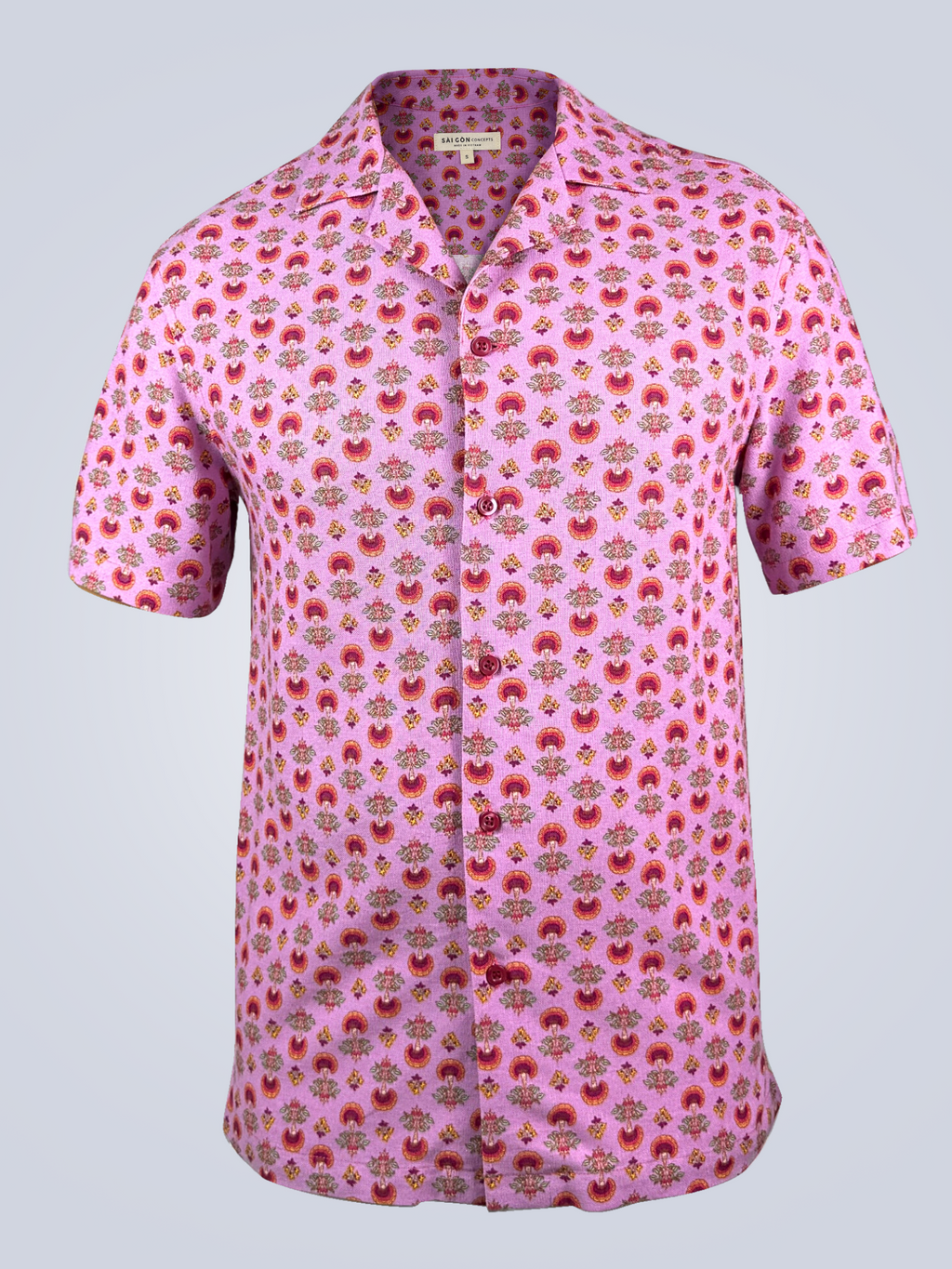 Pink Peacock - 100% Linen - Hawaiian Shirt