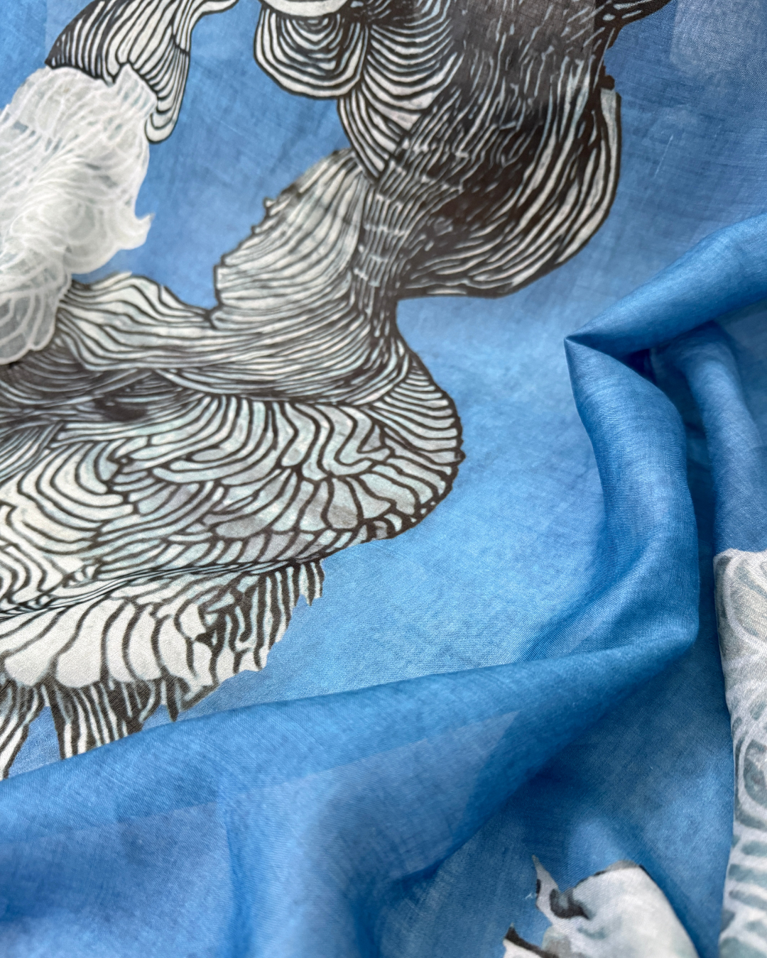 Azure Breeze Kimono Robe | Sheer Linen | Resort wear