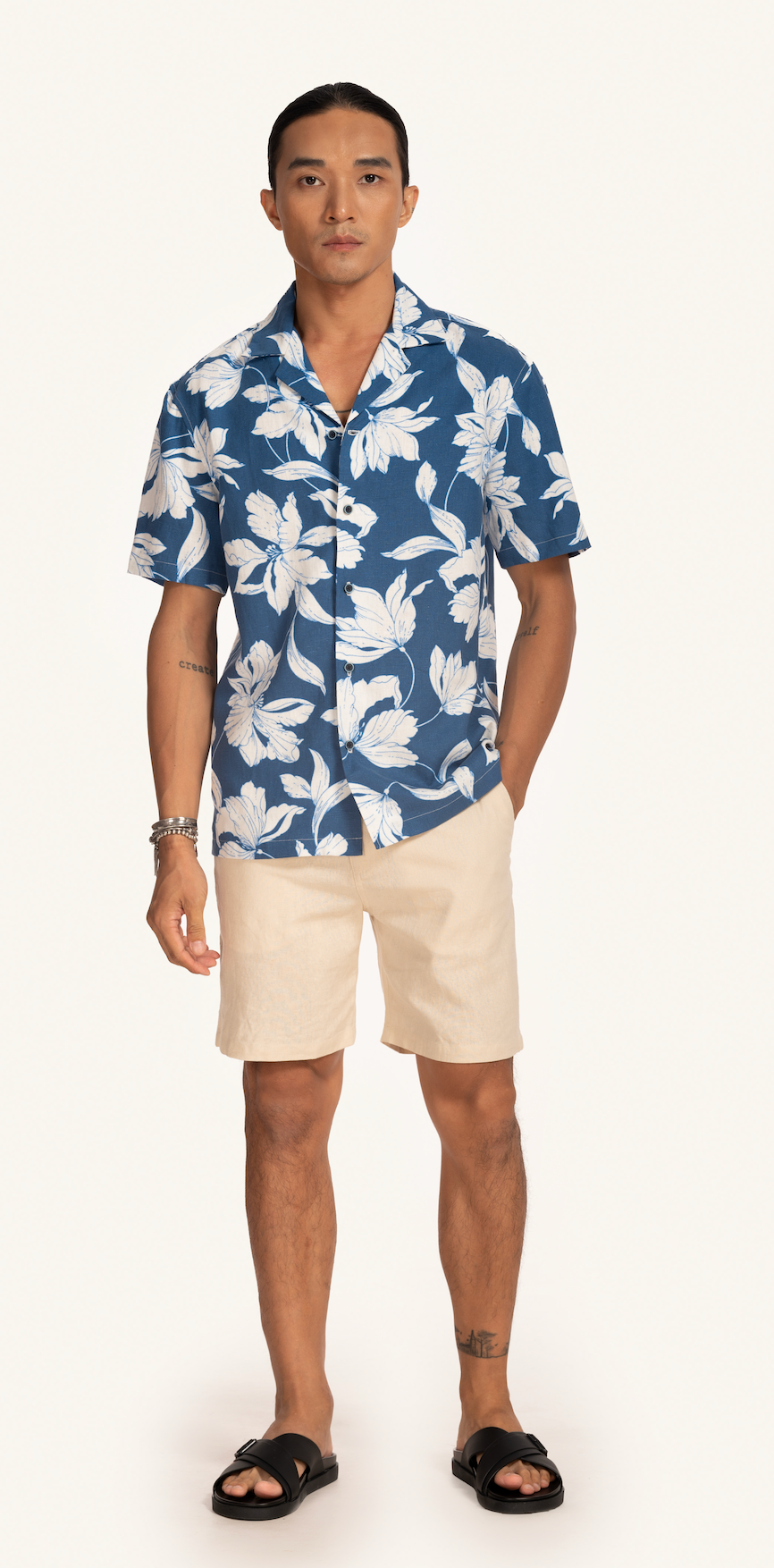 Azure Lily Hawaiian Shirt & Shorts 