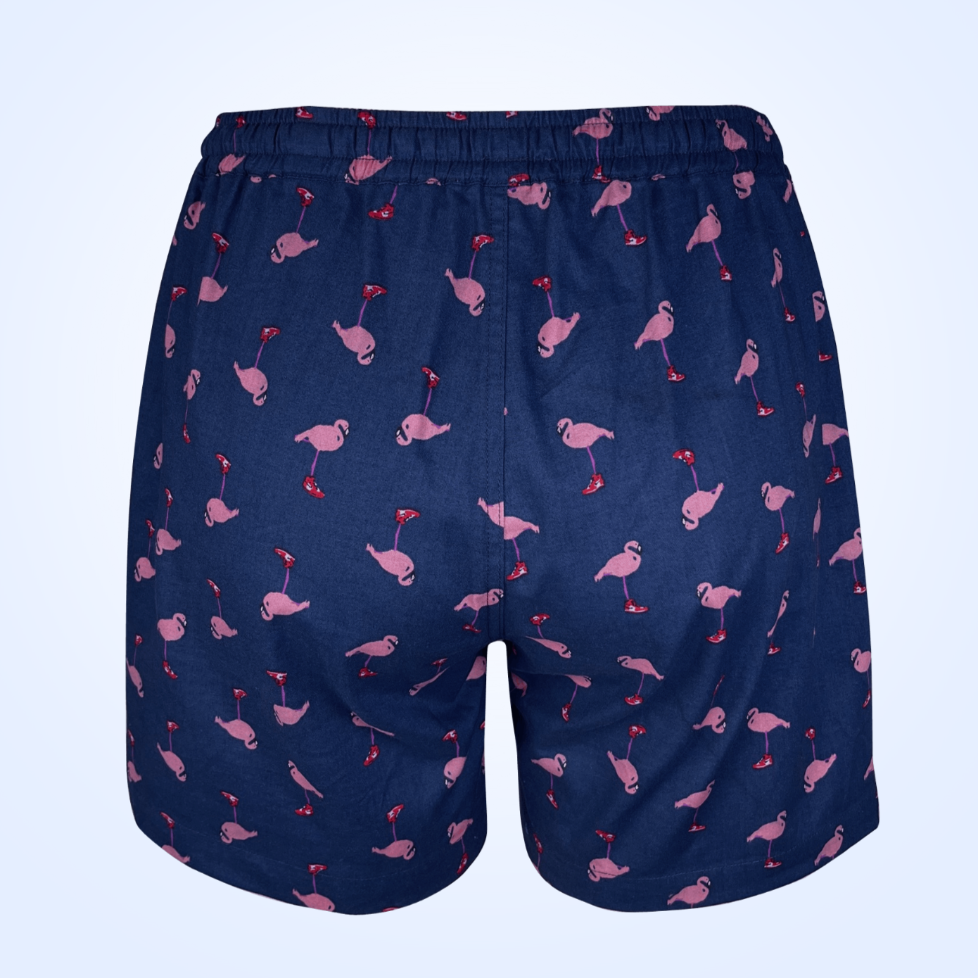 Lounge Shorts - Navy Pink Flamingo