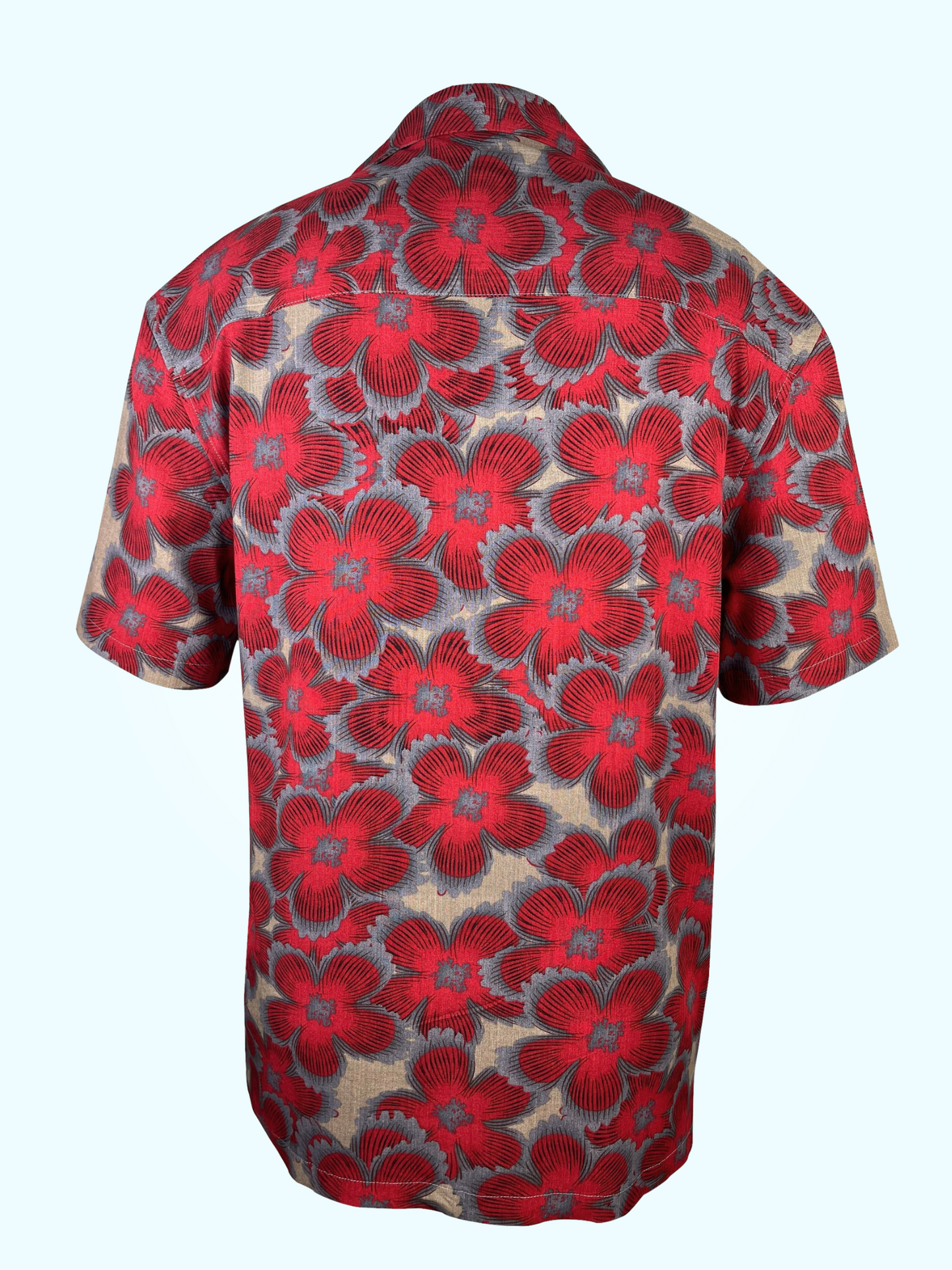 Scarlet Poppy - Hawaii style linen shirt