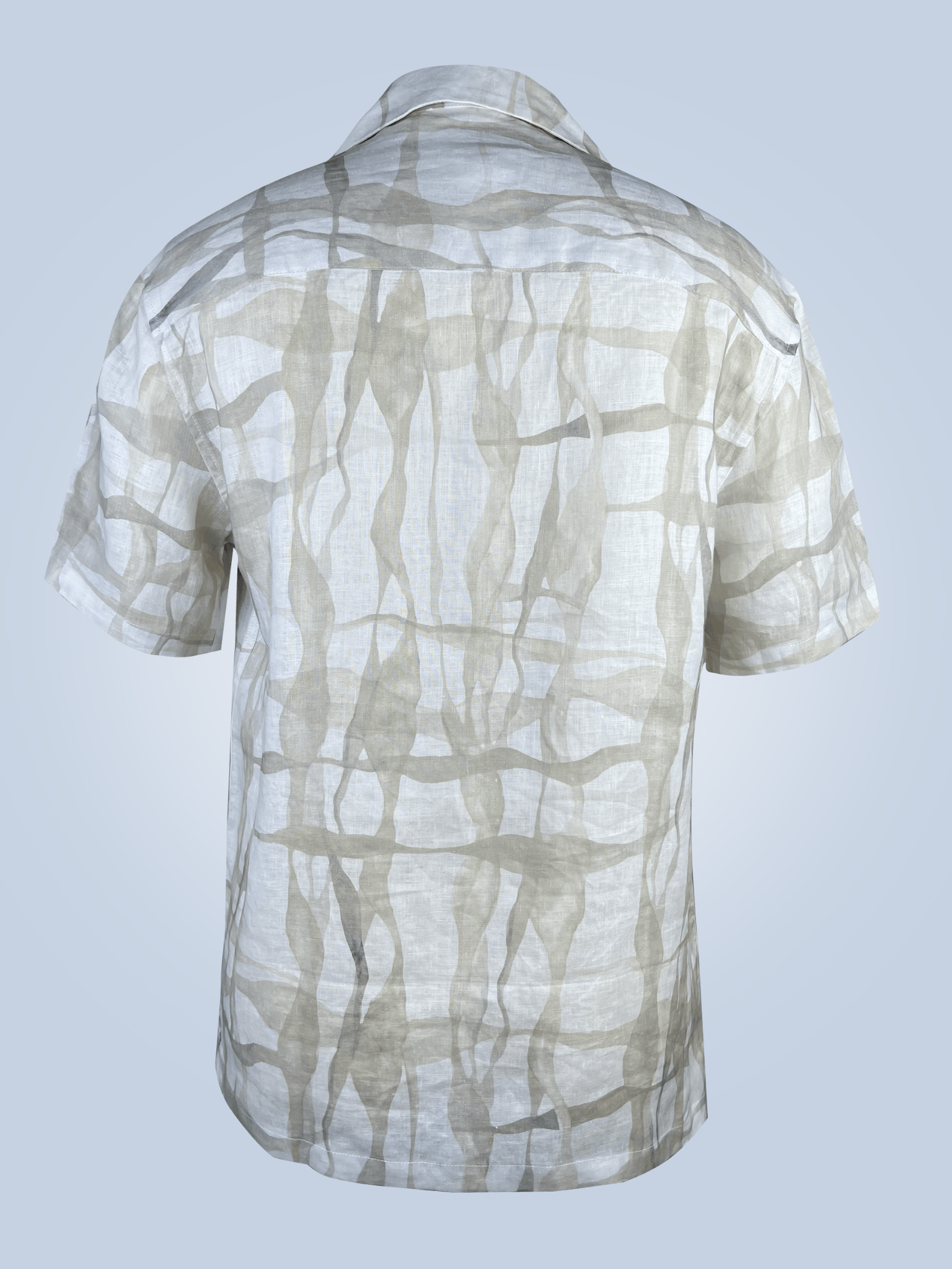 Watermarks - 100% Linen Hawaiian Shirt