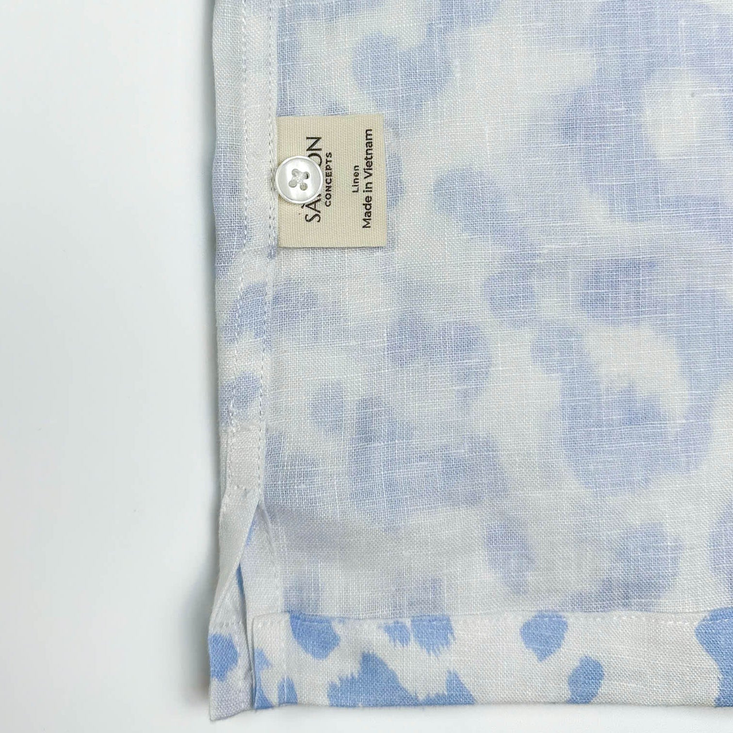 Sky Leopard - 100% Linen Hawaiian Shirt