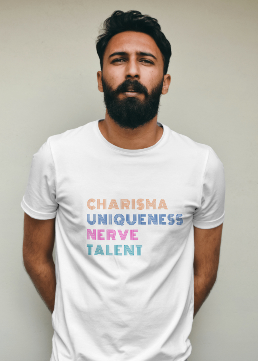Creativity Uniqueness Nerve & Talent - 100% Cotton Unisex T-Shirt