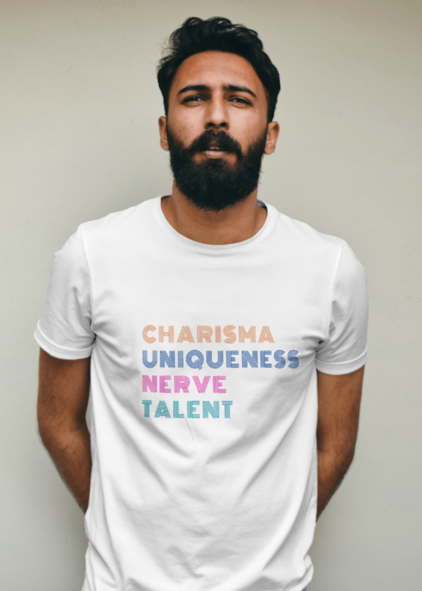 Creativity Uniqueness Nerve & Talent - Unisex 100% Cotton T-Shirt