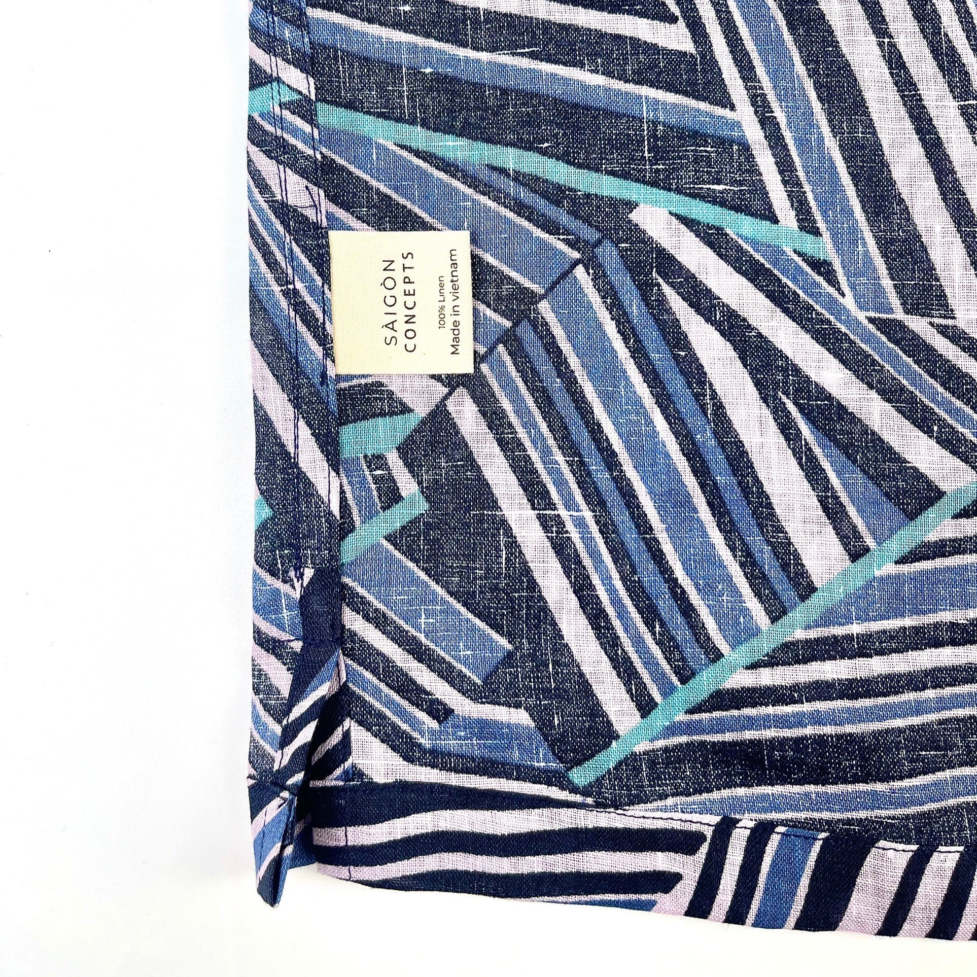Stripe Fusion - 100% linen Hawaiian shirt