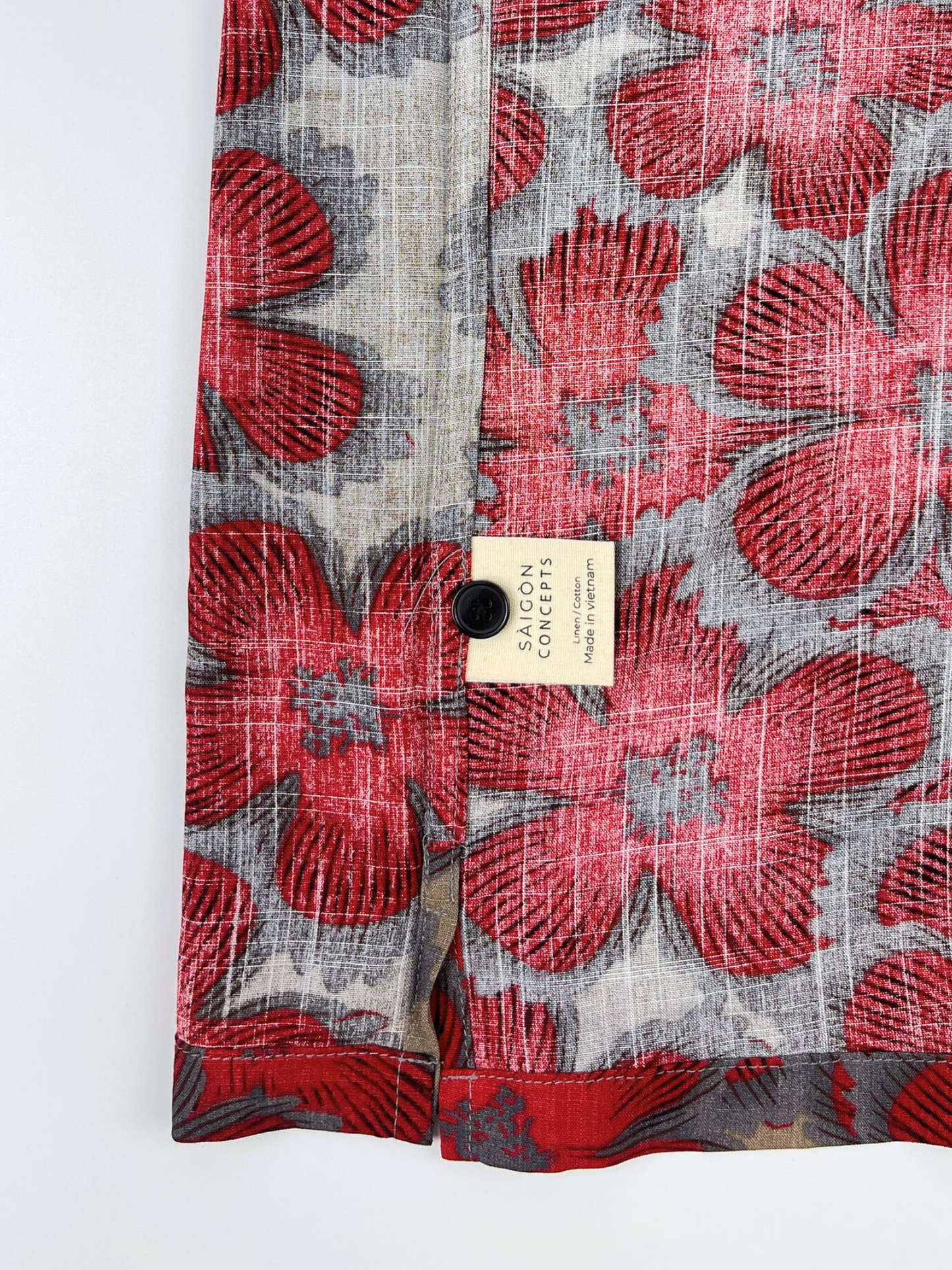 Scarlet Poppy - Hawaii style linen shirt