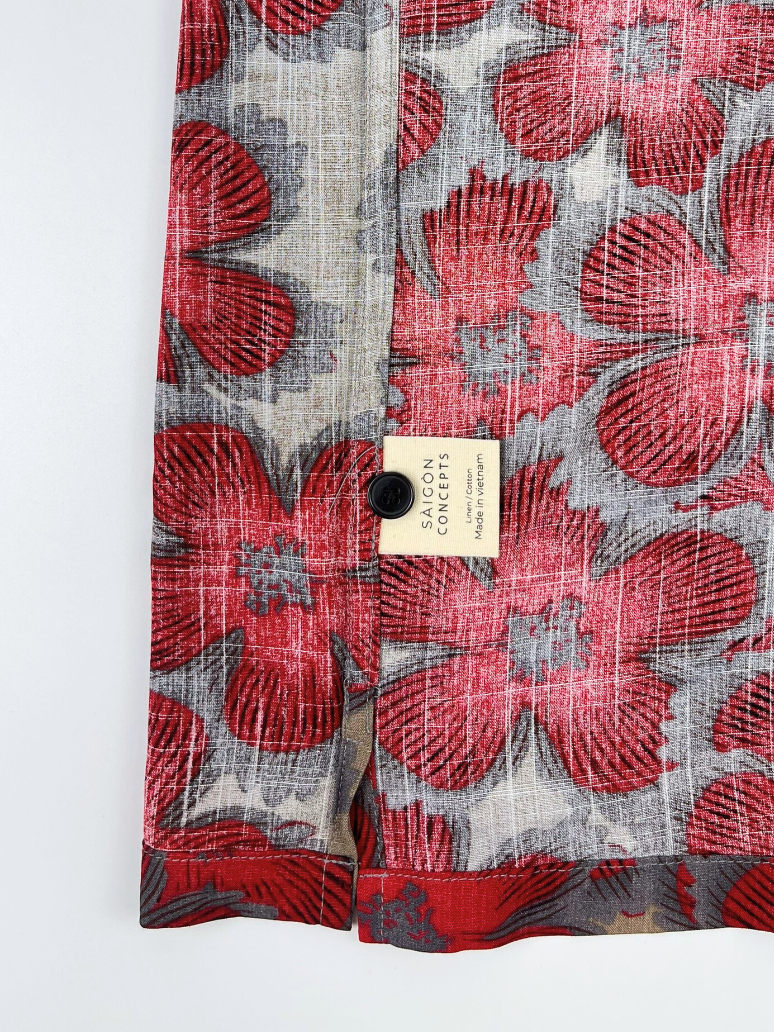 Scarlet Poppy - Linen-Cotton Hawaiian Shirt