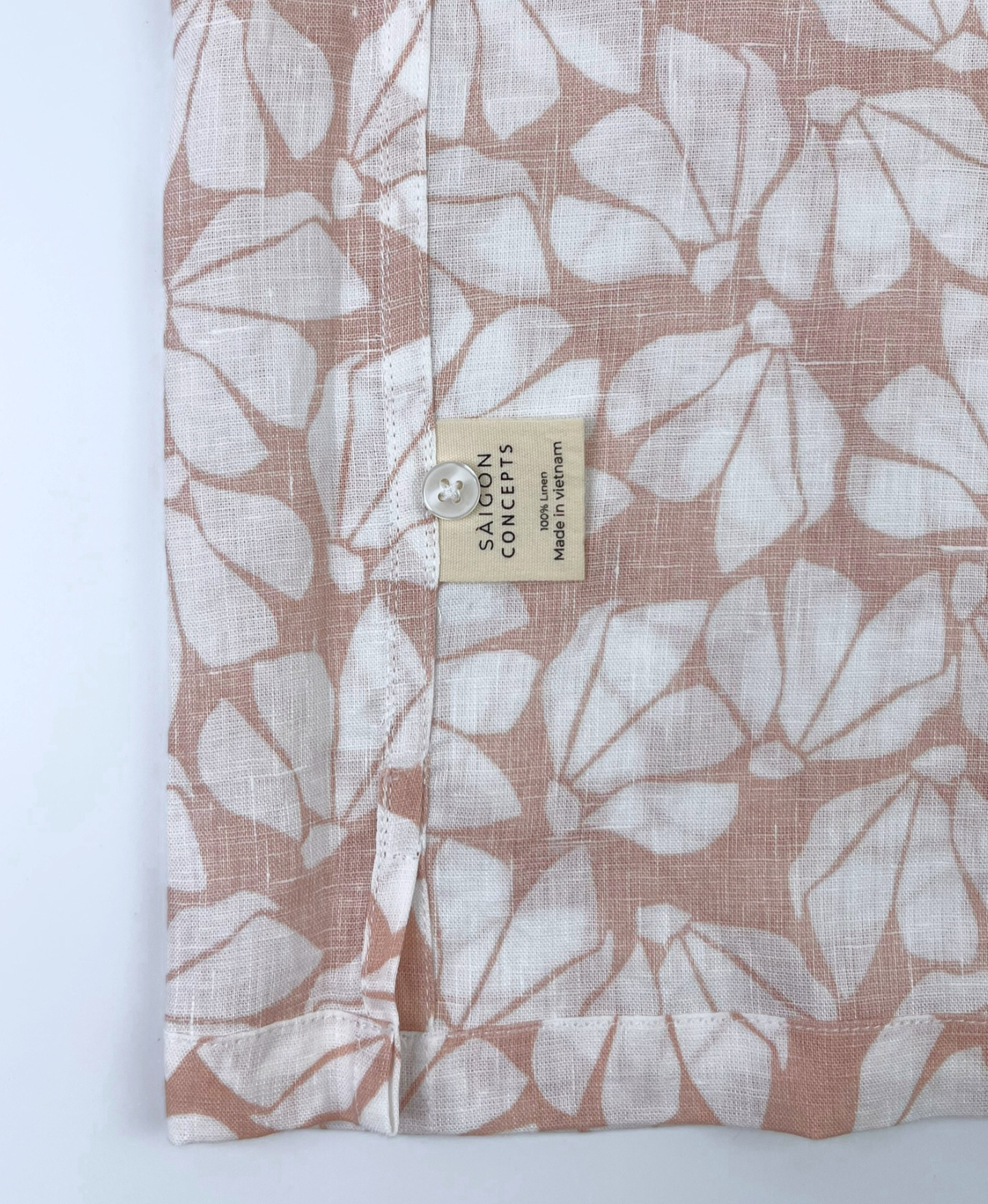 White Petals - Hawaii style linen shirt