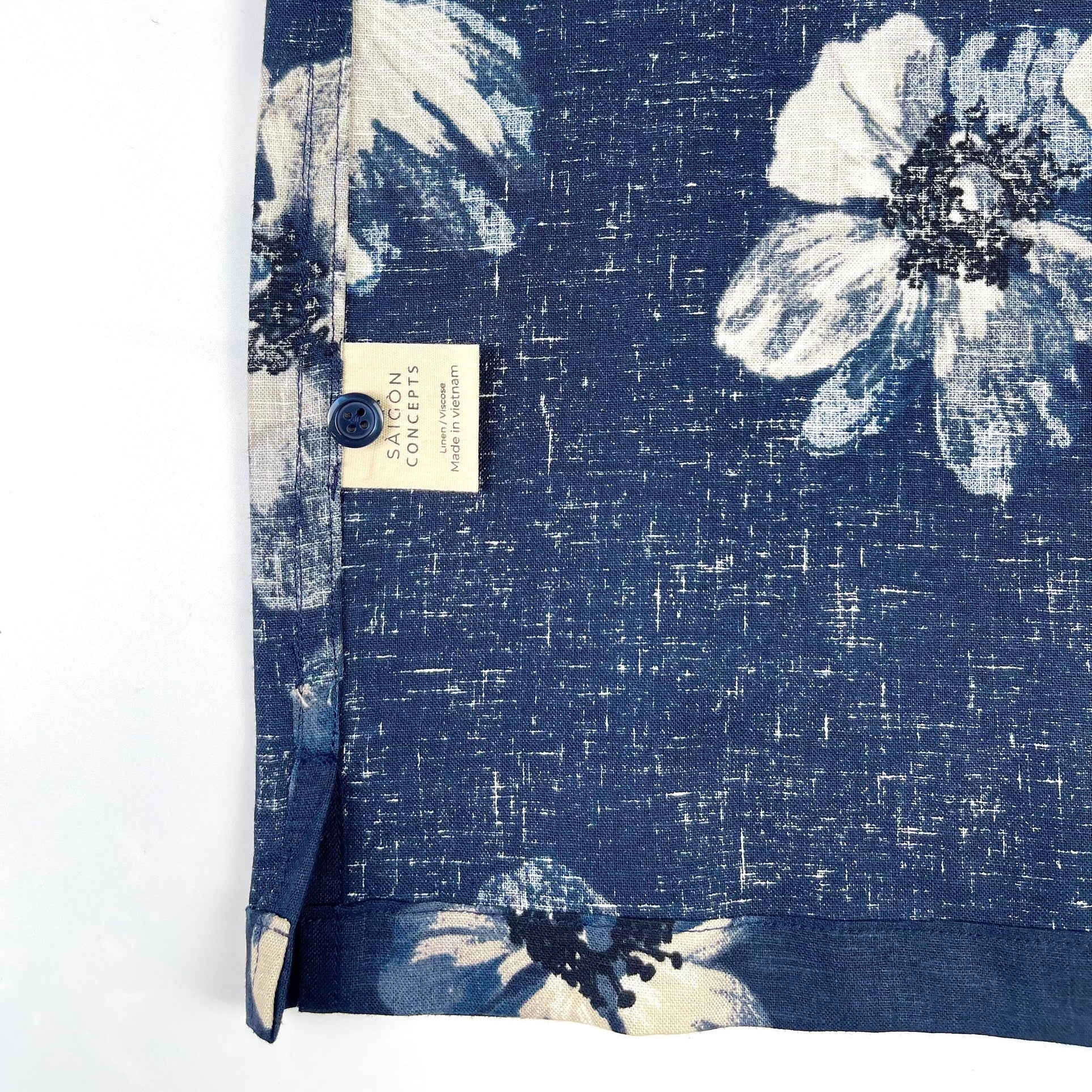 Anemone Night - Linen-Viscose Hawaiian Shirt
