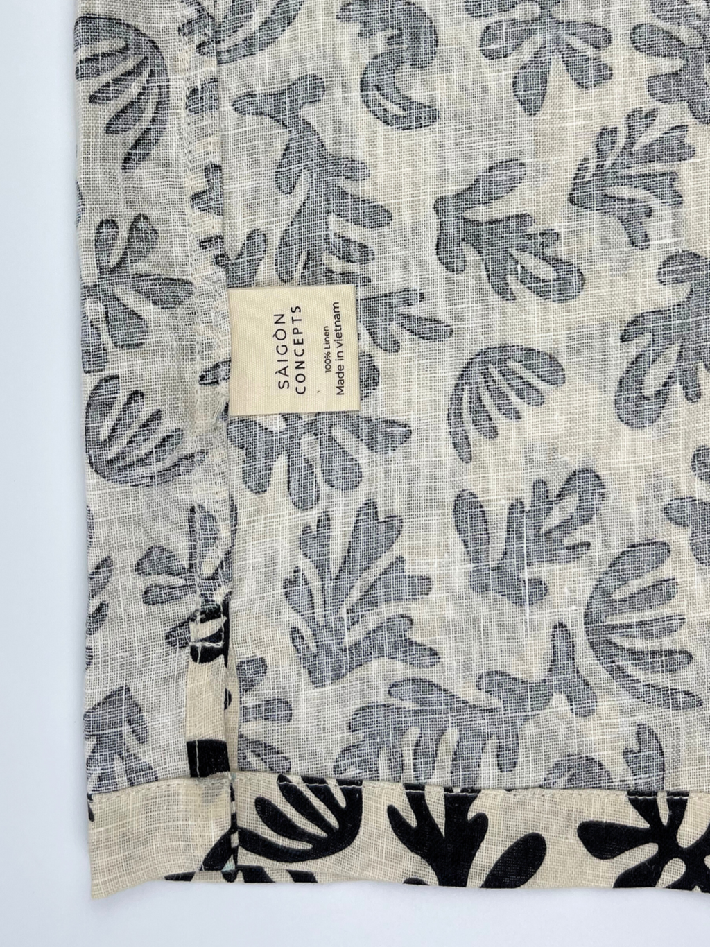 Black Coral - 100% Linen Hawaiian Shirt