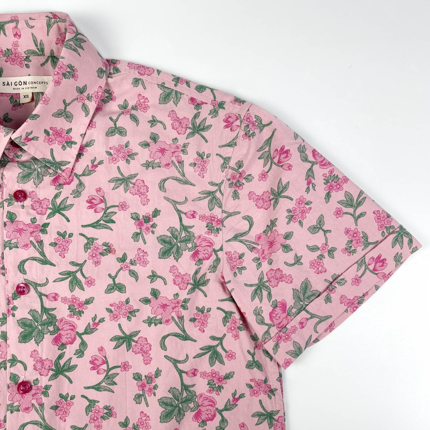 100% Cotton Short Sleeve Shirt - Cherry Bloom