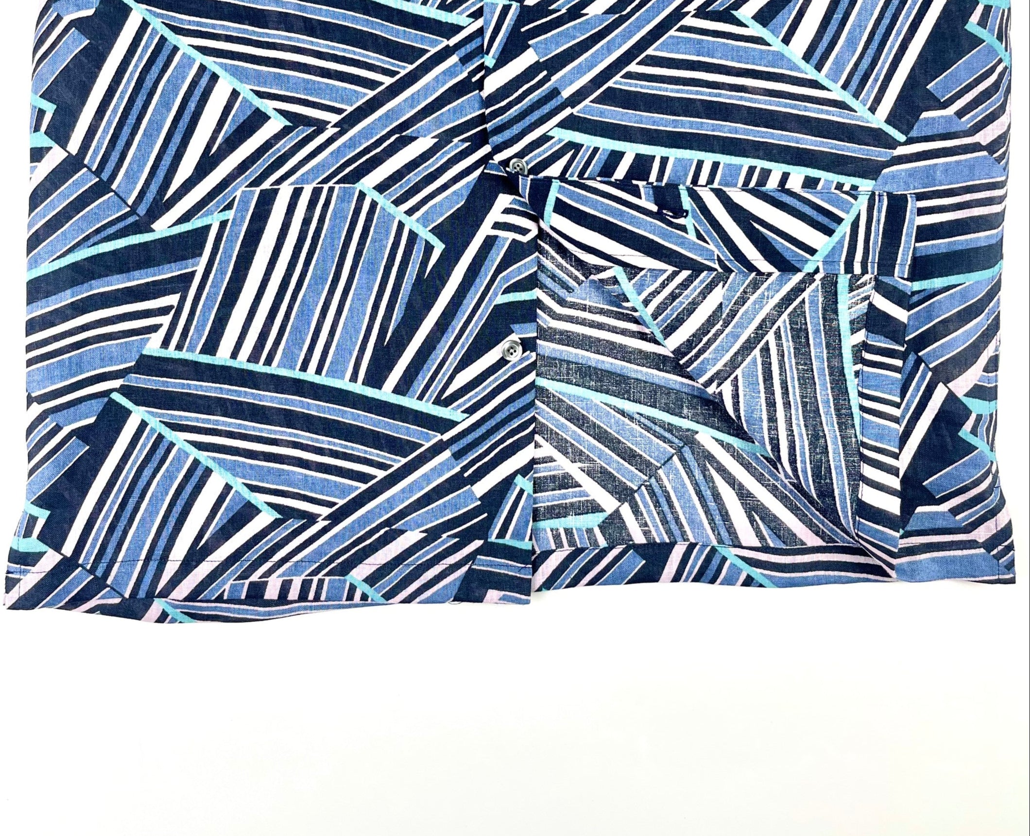Stripe Fusion - 100% linen Hawaiian shirt