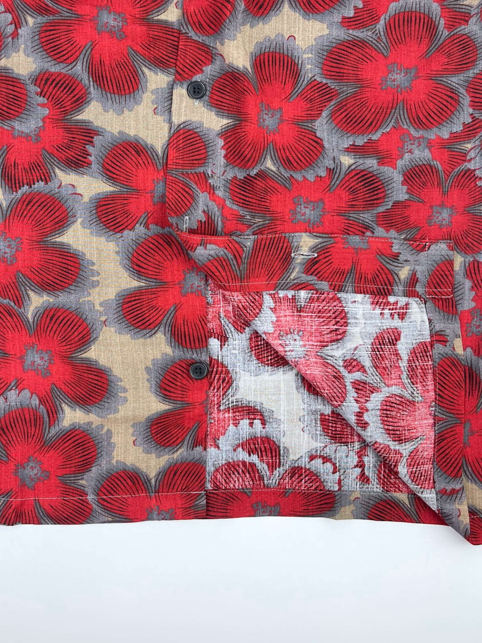 Scarlet Poppy - Linen-Cotton Hawaiian Shirt