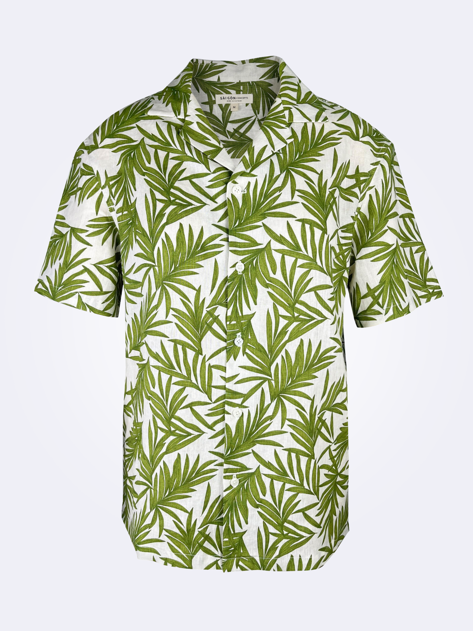 Palm Garden - 100% Linen Hawaiian Shirt
