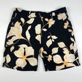 Orange Hibiscus - 100% Linen Riviera Shorts