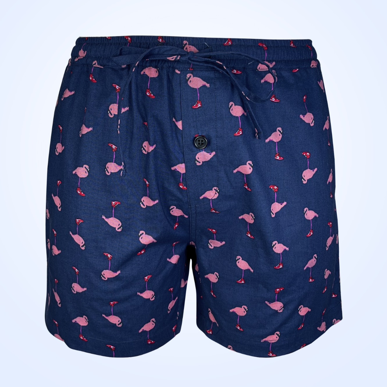 Lounge Shorts - Navy Pink Flamingo