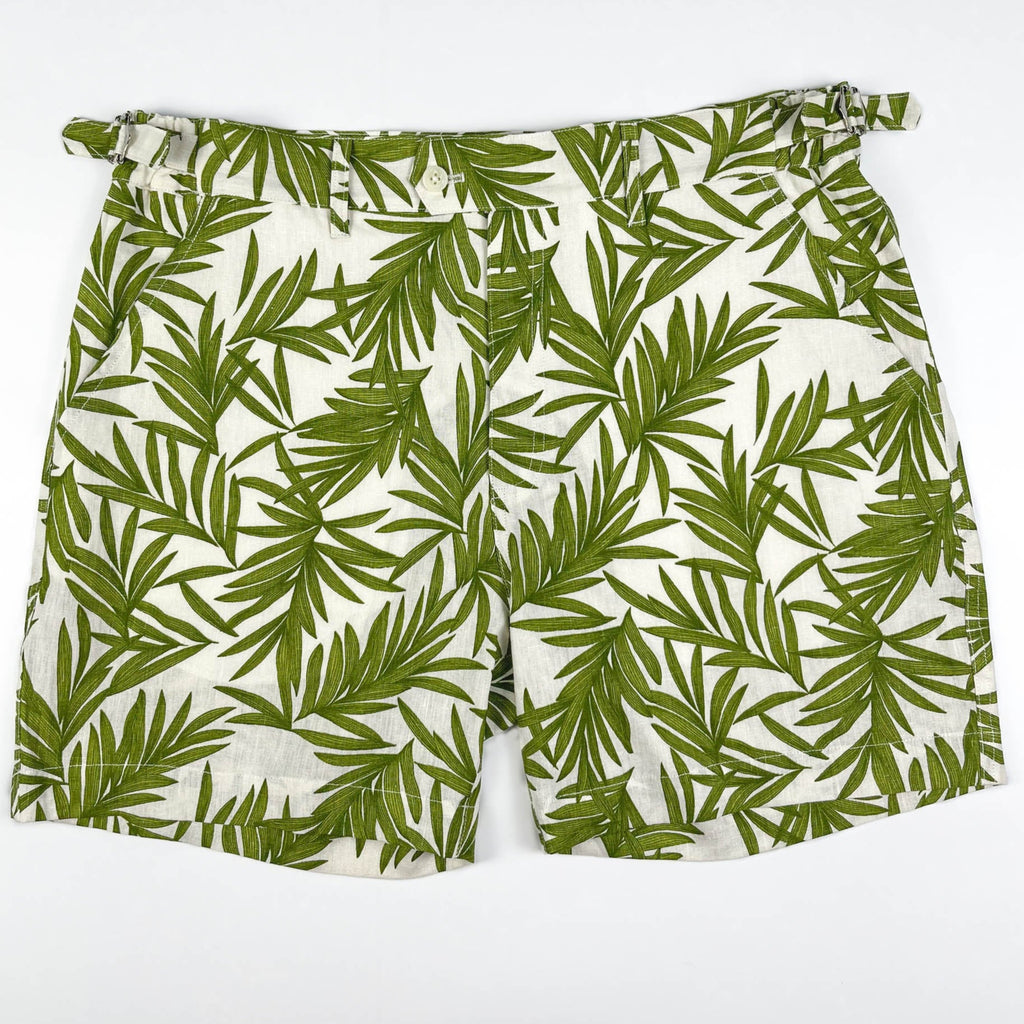 Palm Garden - 100% Linen Cabana Shorts
