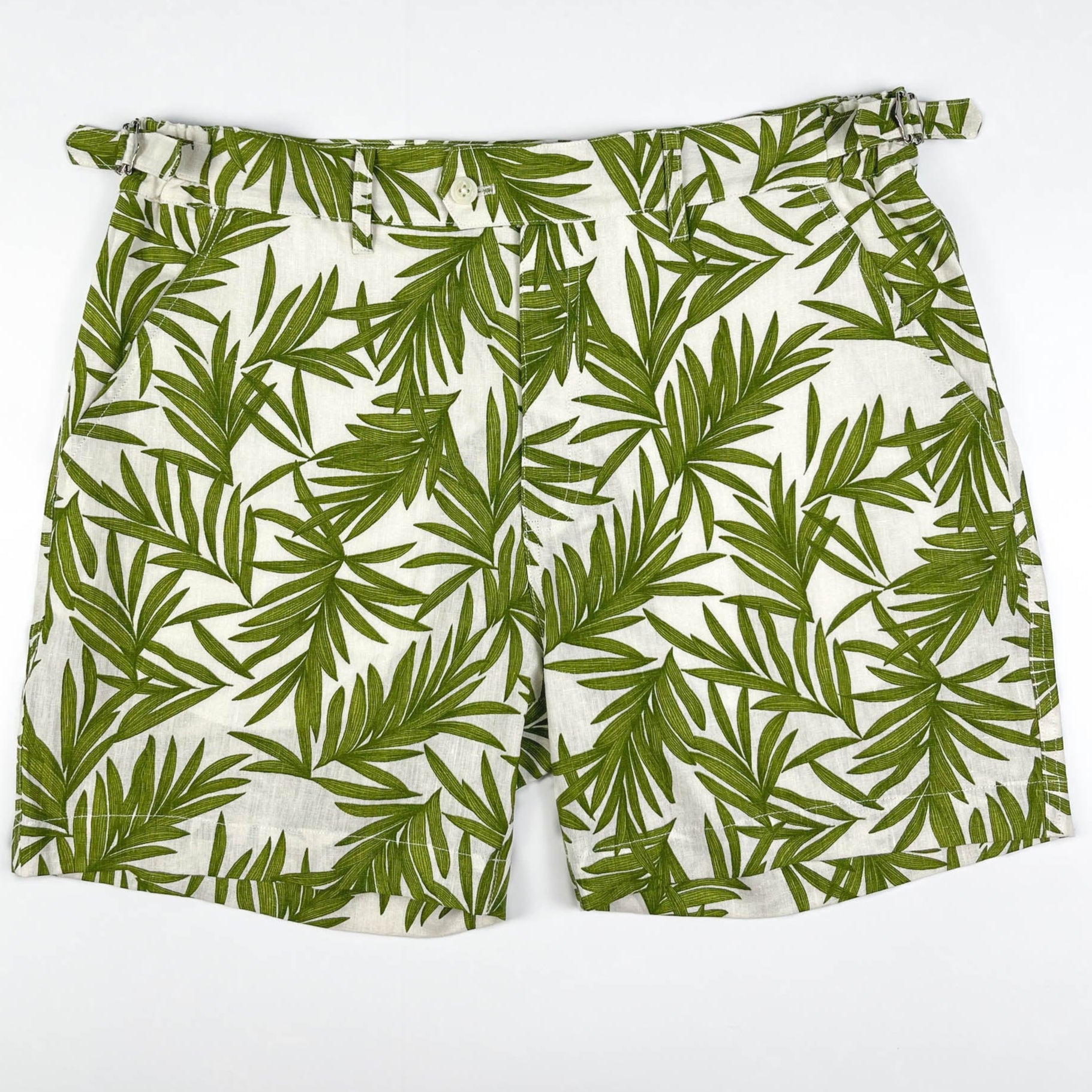Palm Garden - 100% Linen Cabana Shorts
