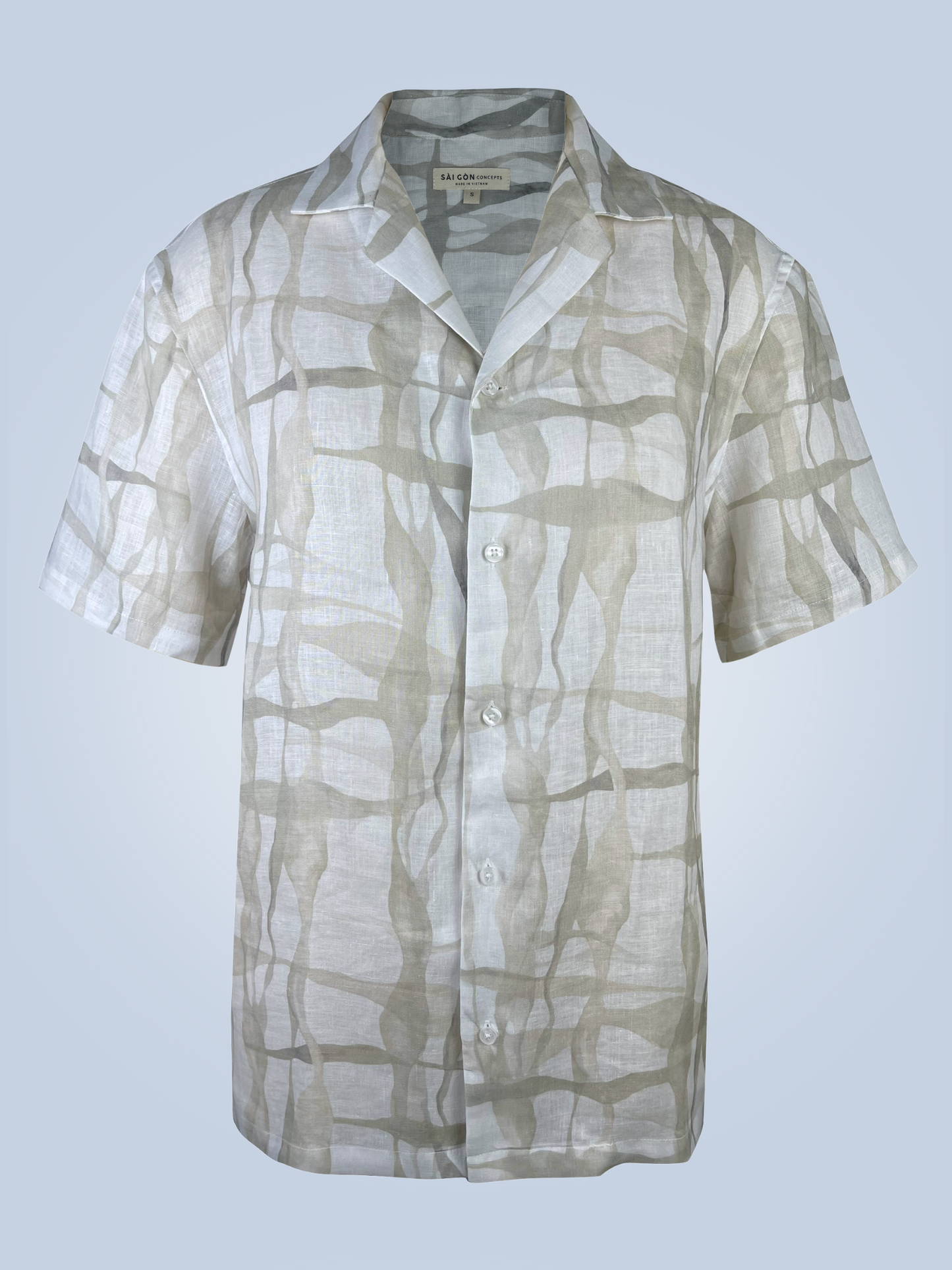 Watermarks - Hawaii style linen shirt