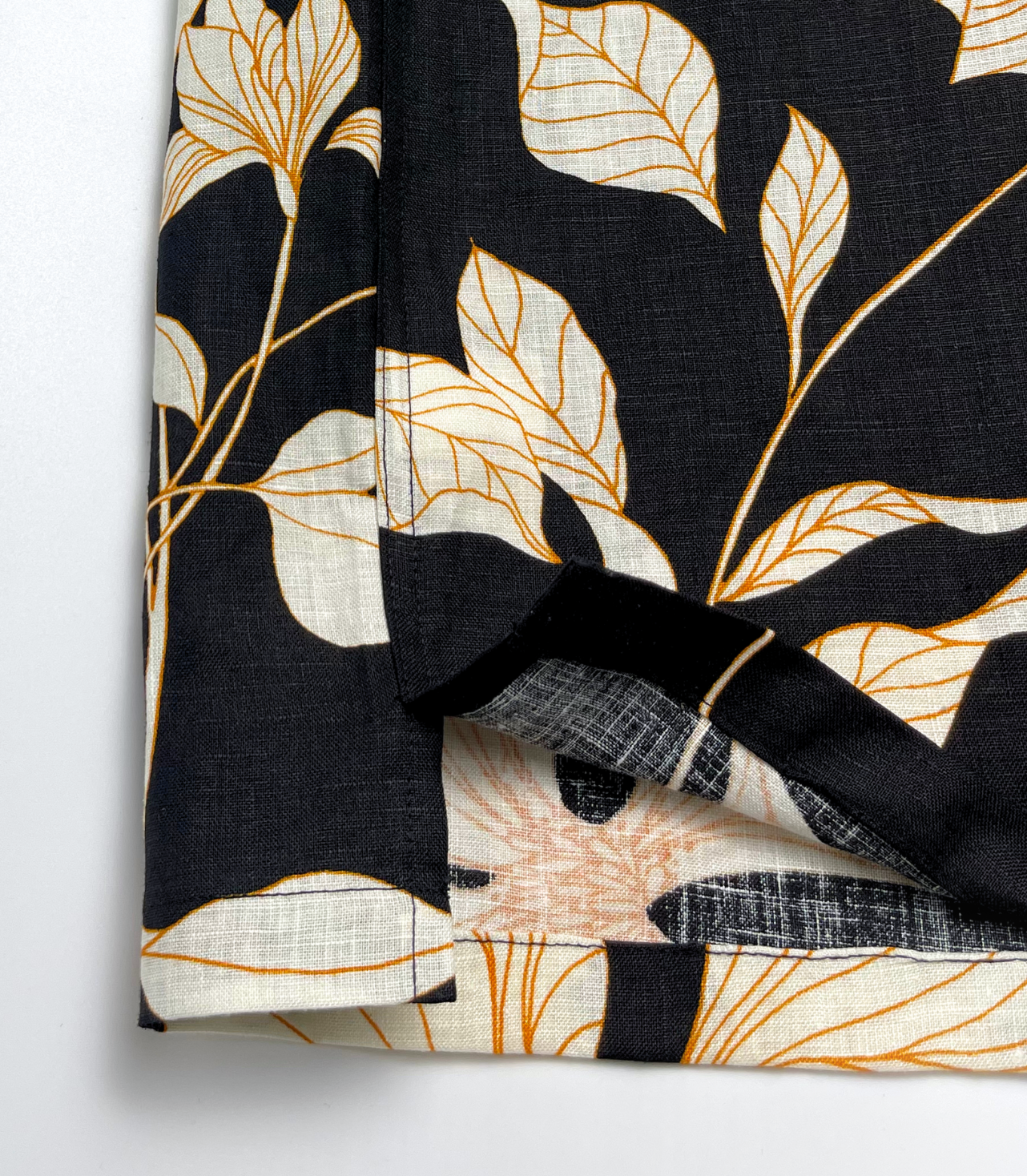 Orange Hibiscus - 100% Linen Hawaiian Shirt
