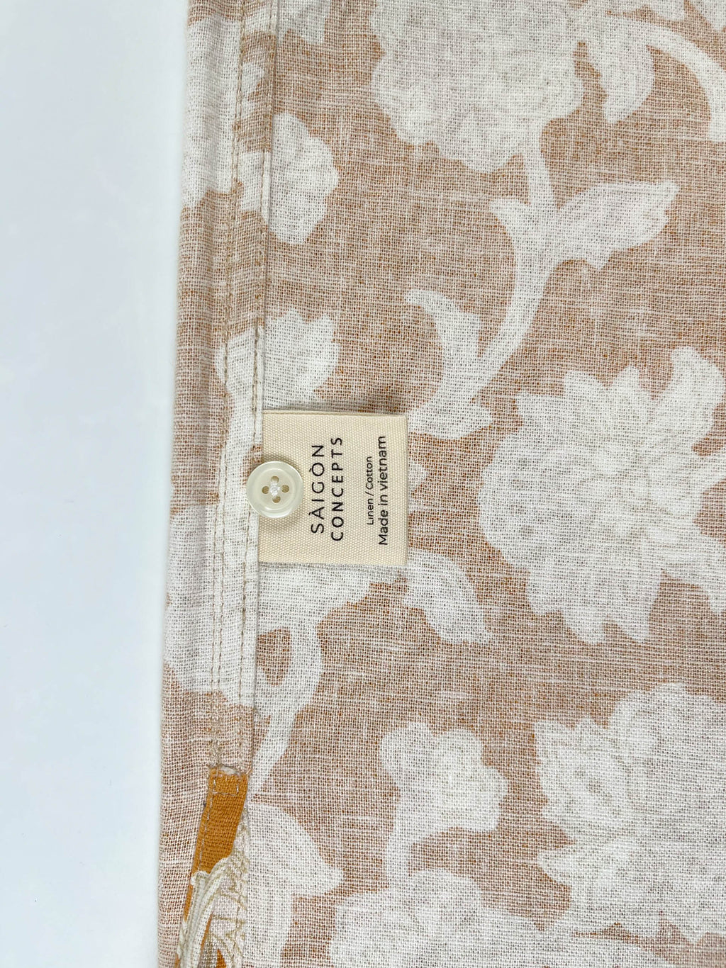 Rusty Orange - Linen-Cotton Hawaiian Shirt