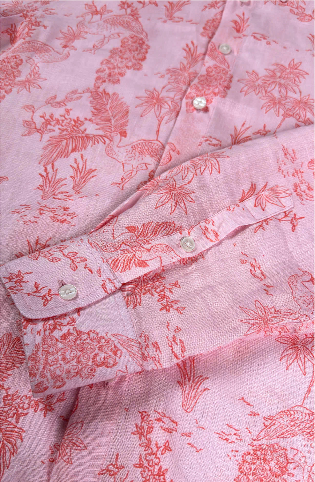 Long Sleeve Shirt-Peacock Garden