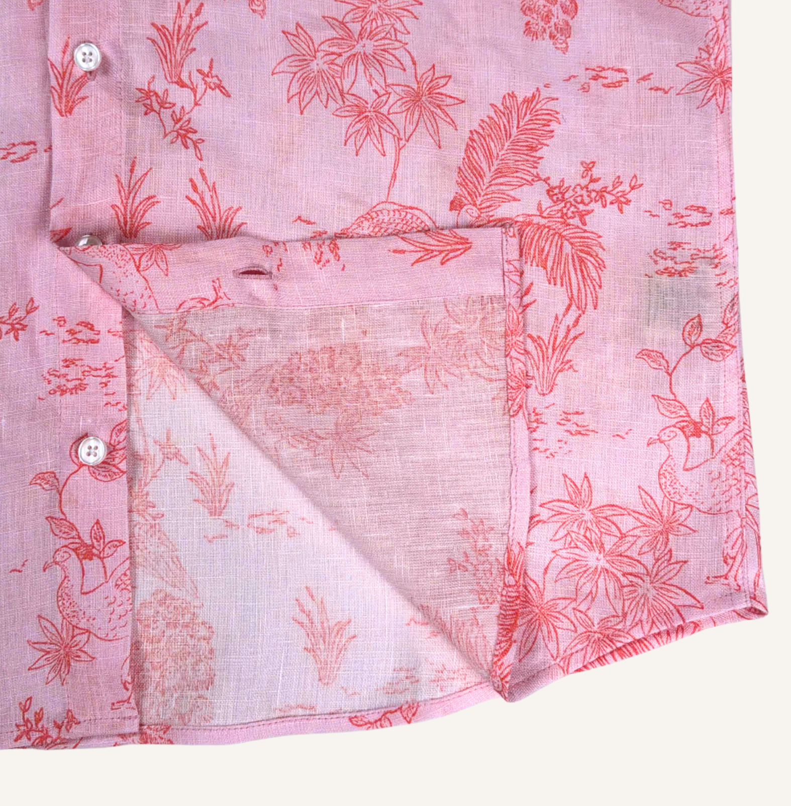Long Sleeve Shirt-Peacock Garden