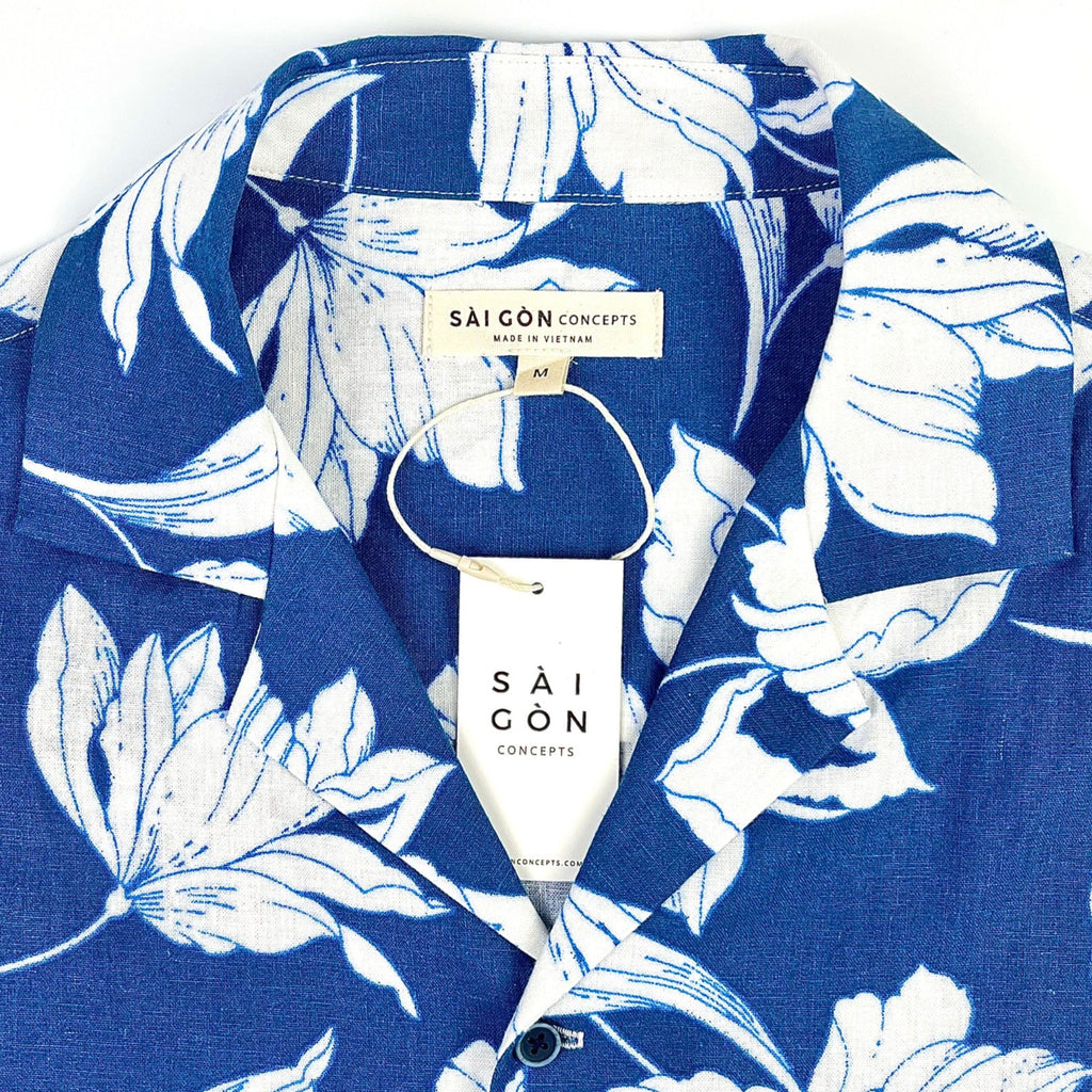 Azure Lily - Linen-Viscose Hawaiian Shirt