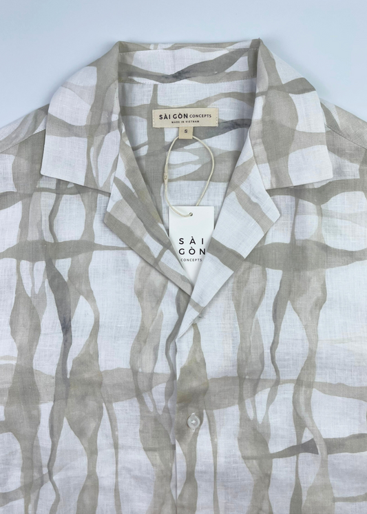 Watermarks - Hawaii style linen shirt