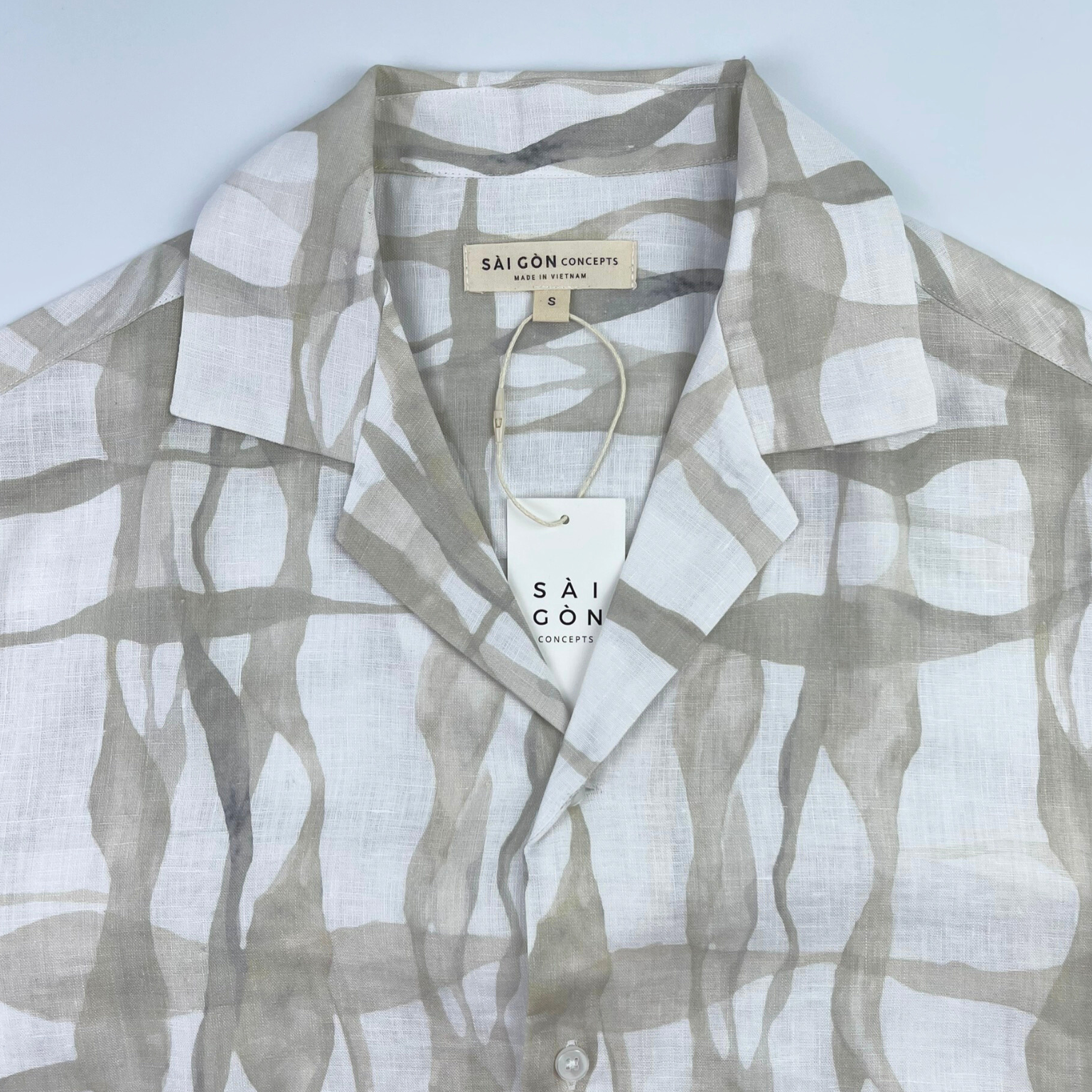 Watermarks - 100% Linen Hawaiian Shirt