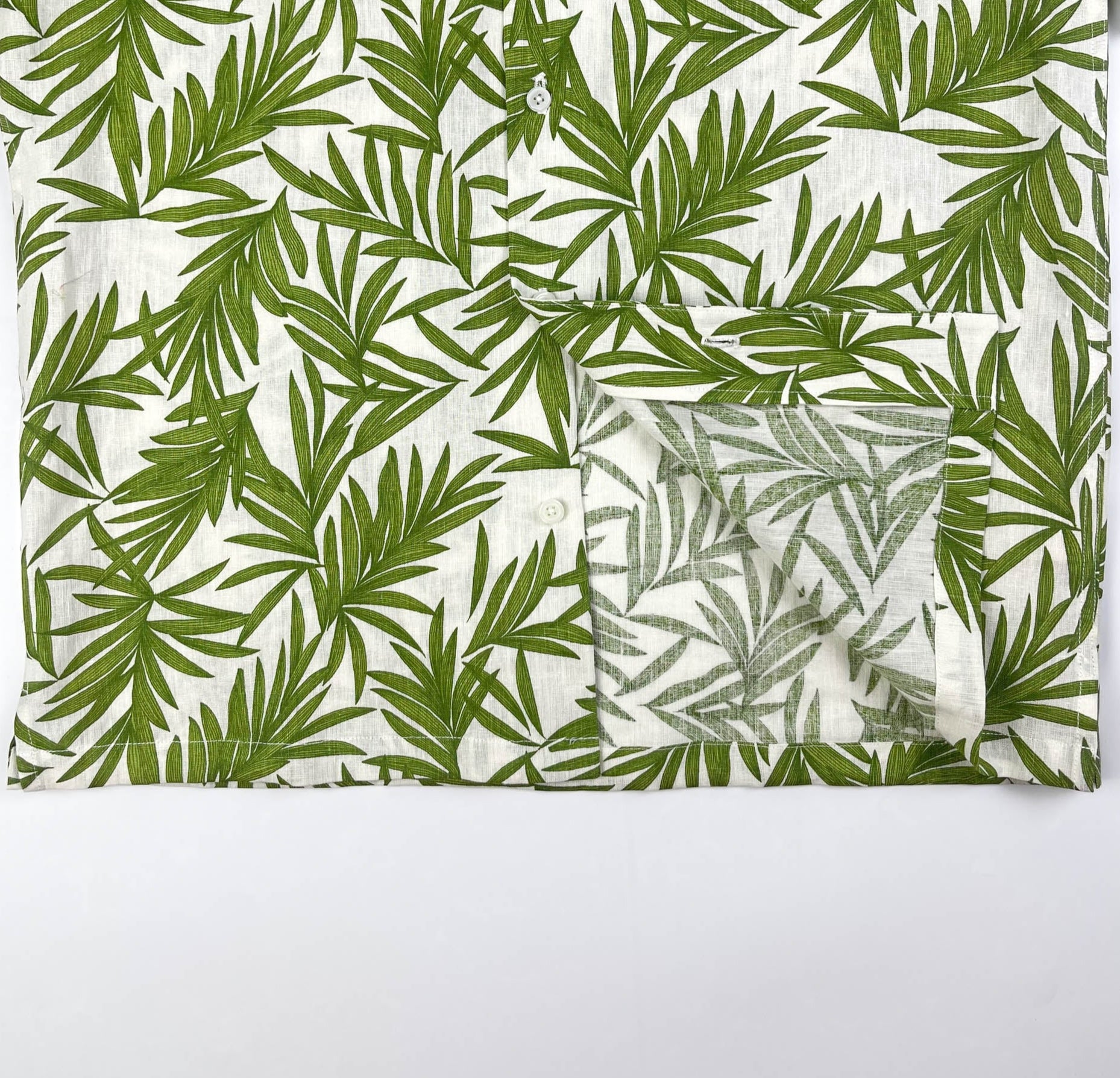 Palm Garden - 100% Linen Hawaiian Shirt