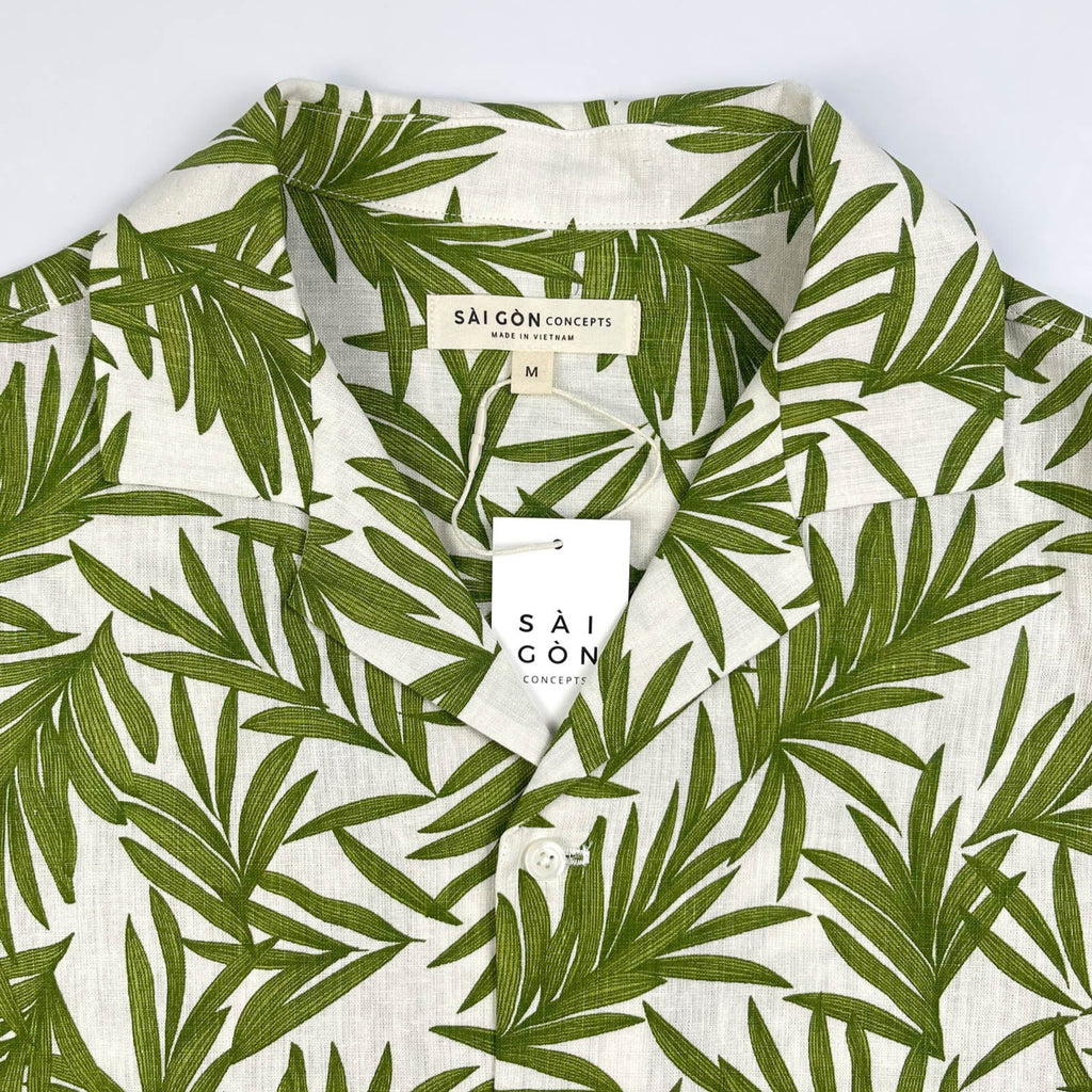 Palm Garden - 100% Linen Hawaiian Shirt