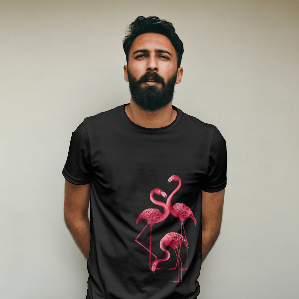 Pink Flamingos Go! Unisex 100% Cotton T-Shirt