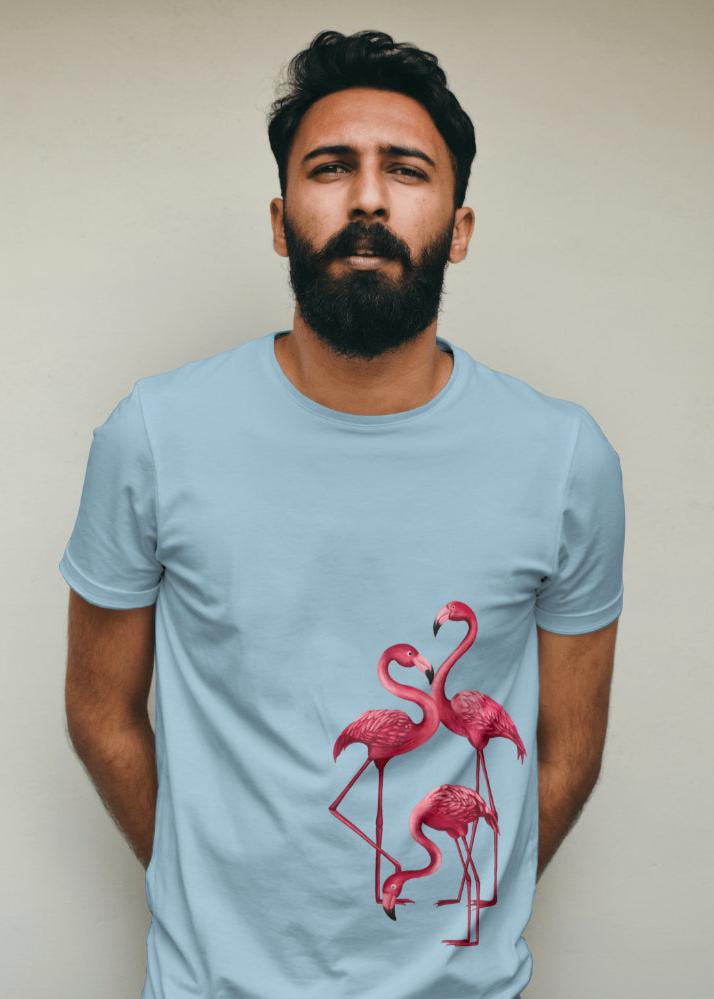 Pink Flamingos Go! Unisex 100% Cotton T-Shirt