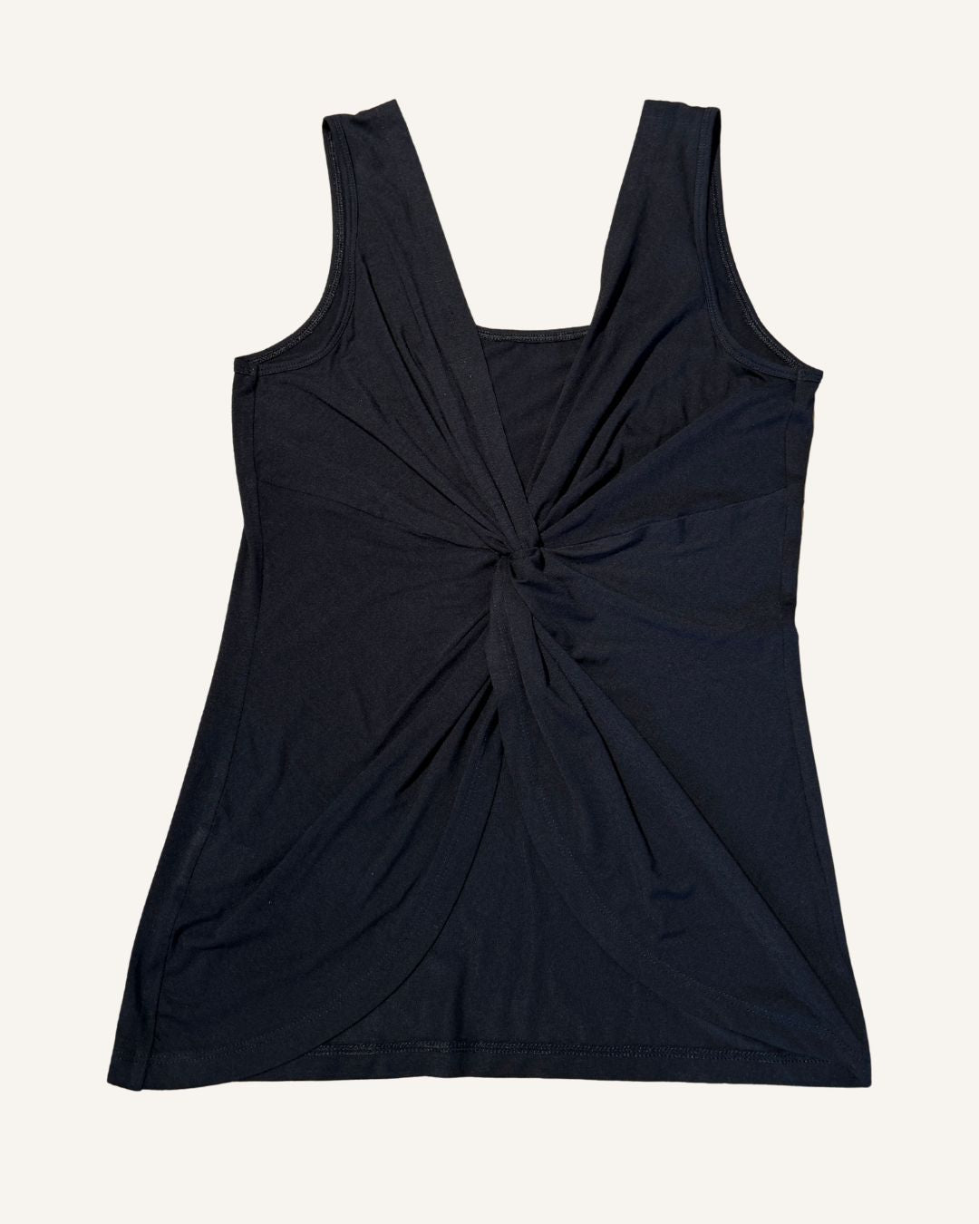 Saigon Concepts Black Bamboo Spandex Twisted Tank Top - twisted view detail