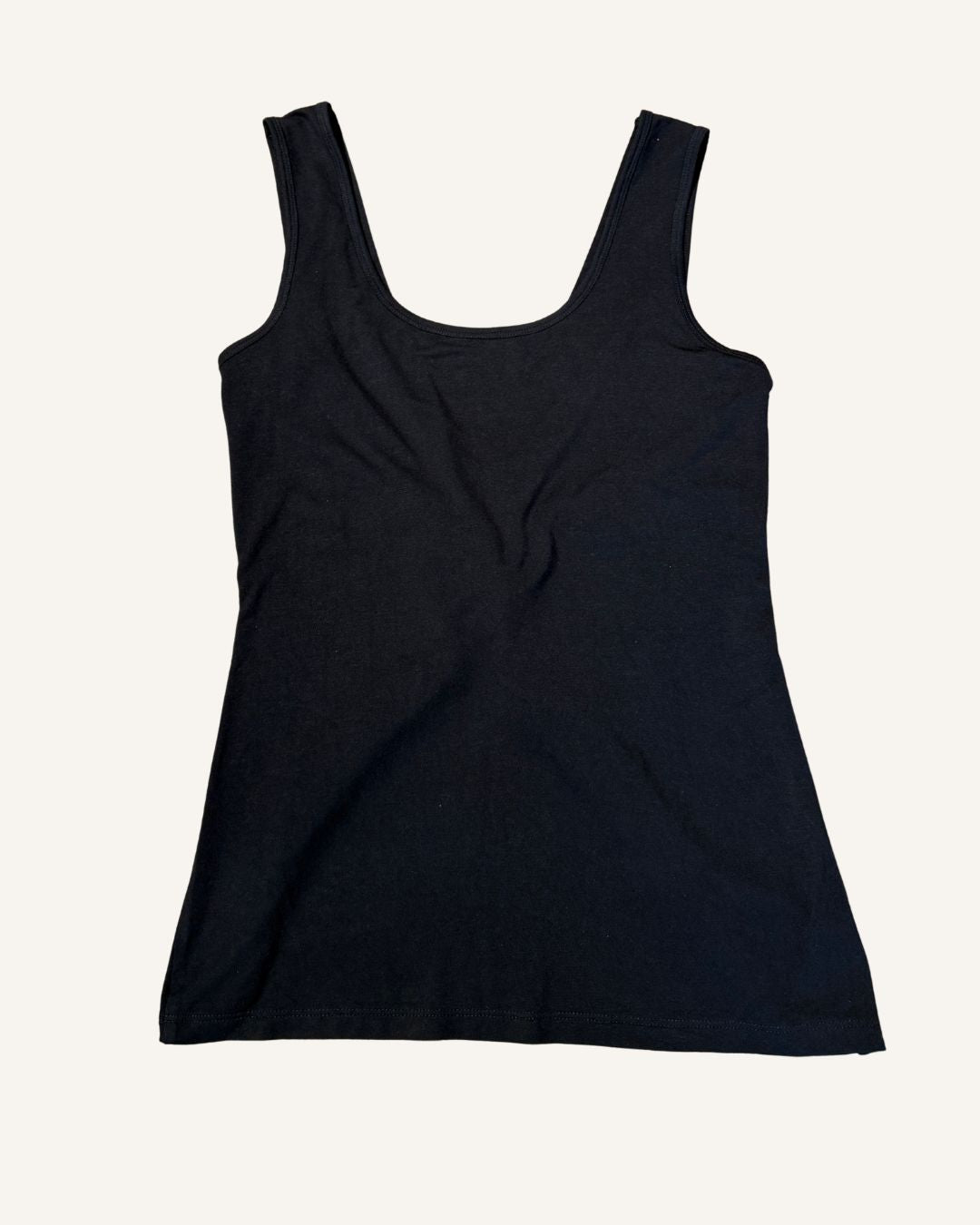 Saigon Concepts Black Bamboo Spandex Twisted Tank Top - plain view detail