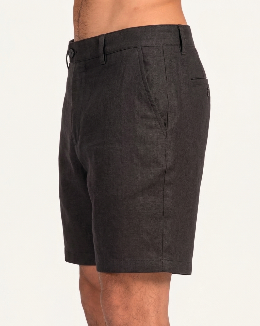 Black - 100% Linen Riviera Shorts