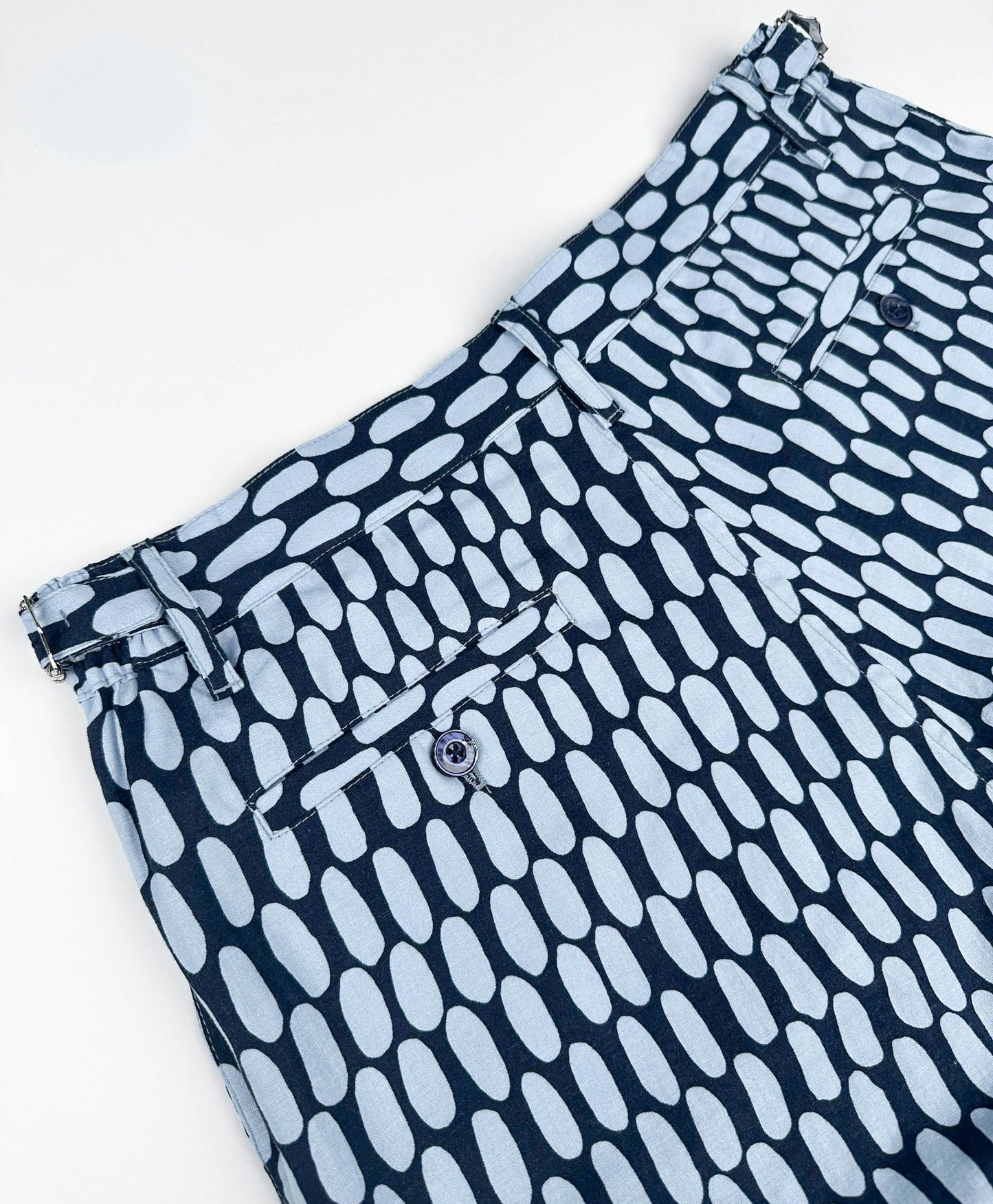 Linen/Cotton Cabana Short - Ocean Pepples