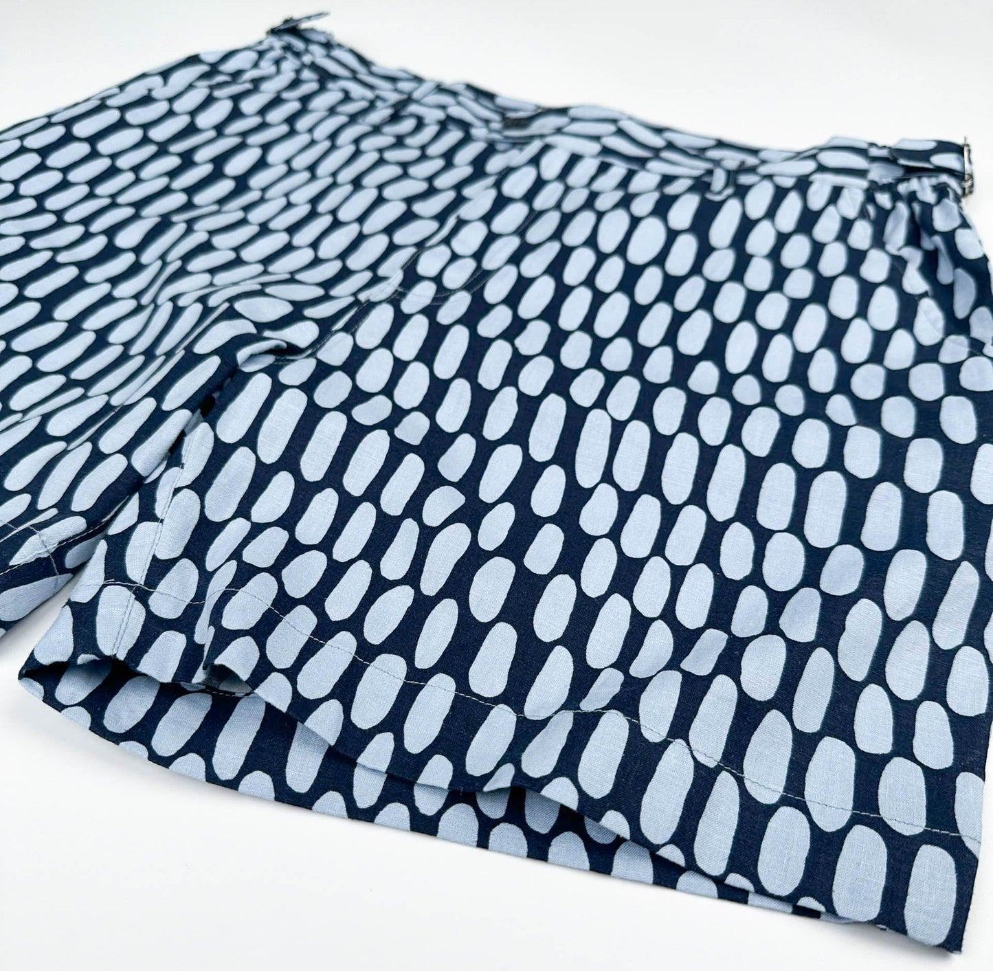 Linen/Cotton Cabana Short - Ocean Pepples